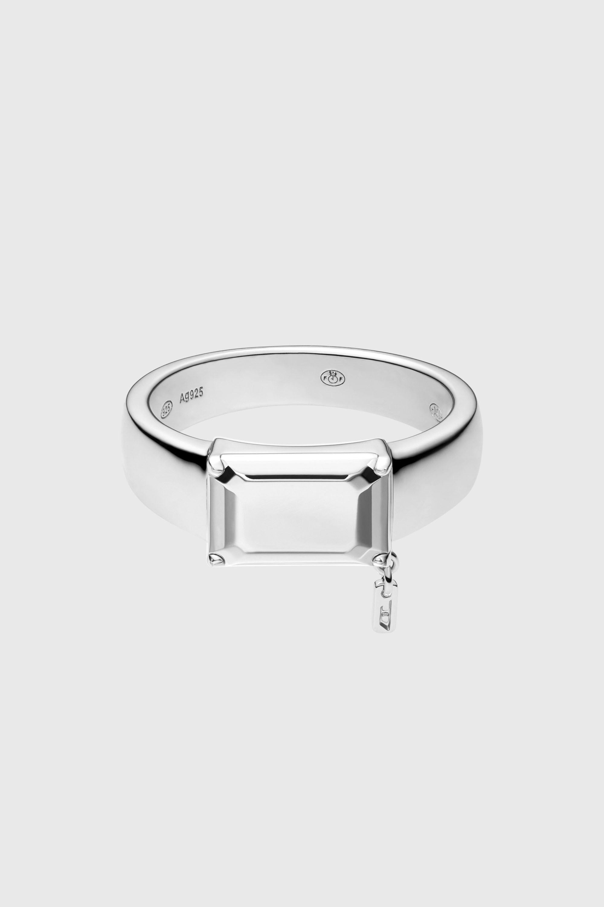 Diesel - DL1365040 STERLING SILVER JEWEL, Unisex's Sterling silver center focal ring in Silver - 2