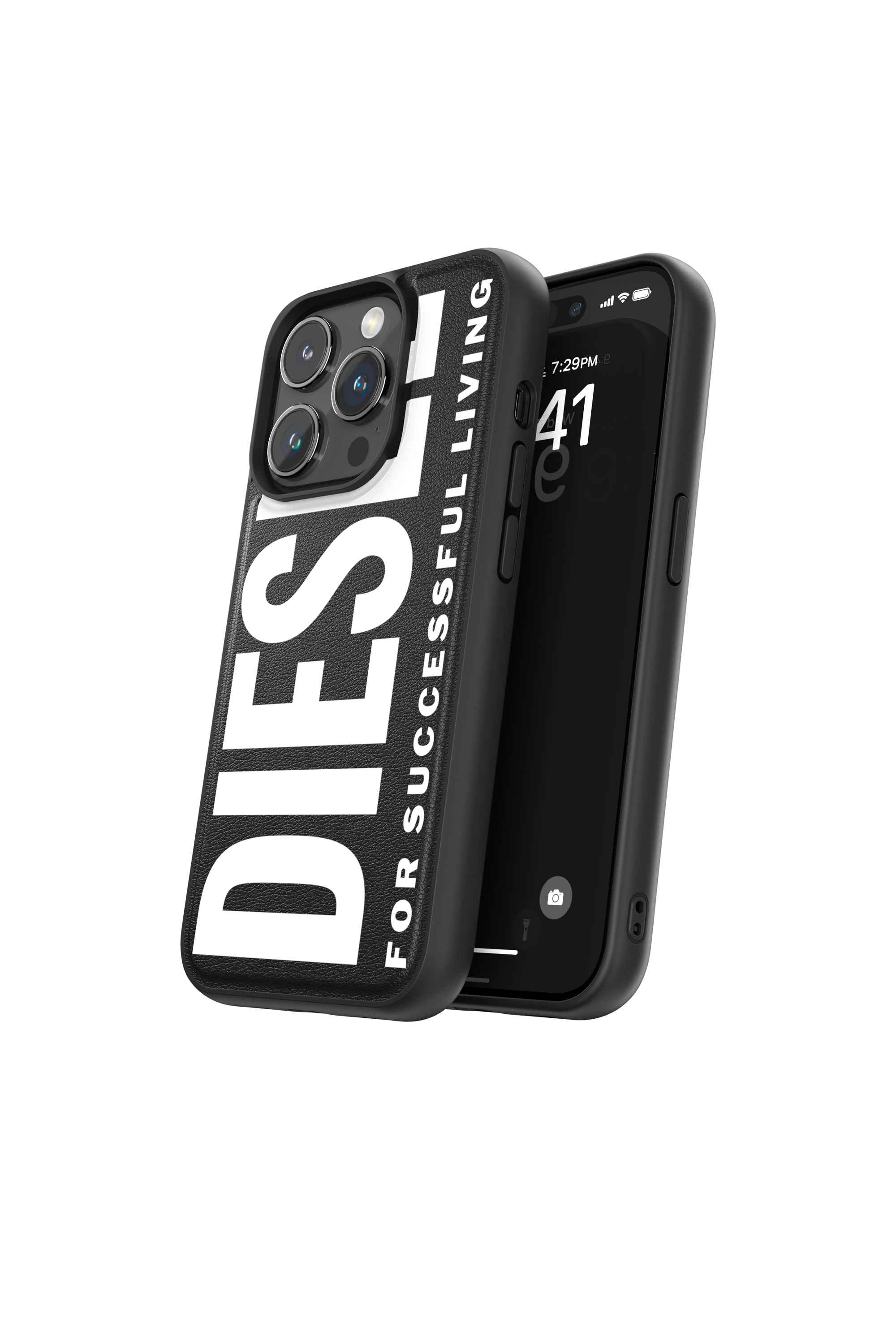 Diesel - 54166 MOULDED CASE, Unisex Moulded case cover iP15 Pro in Black - Image 3