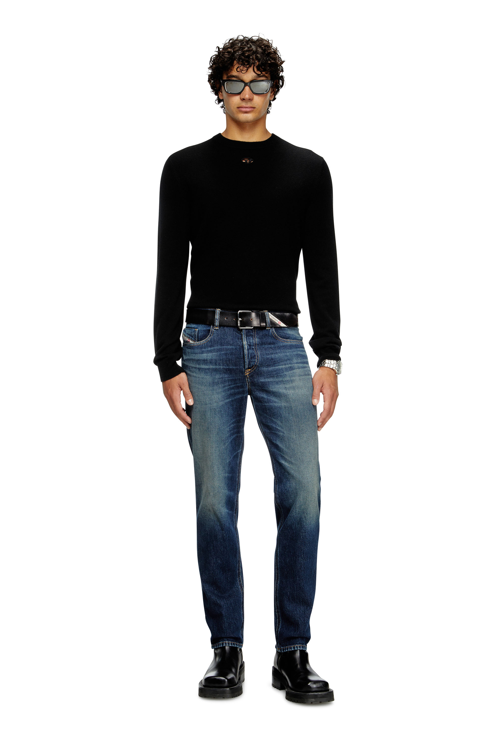 Regular Jeans 2023 D-Finitive 09M10, Dark Blue Diesel - Man's Regular Jeans 2023 D-Finitive 09M10, Dark Blue - 1