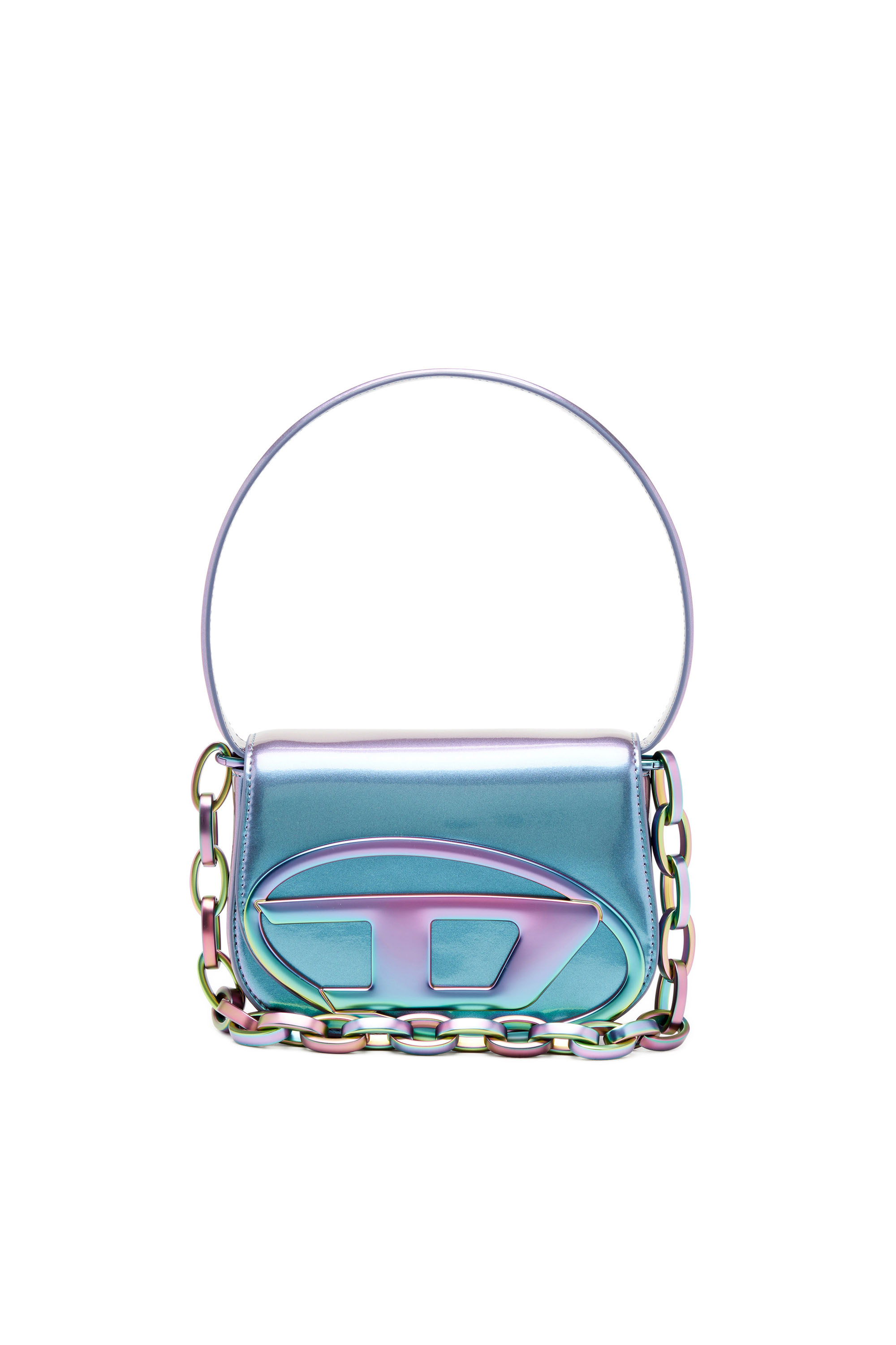 Diesel - 1DR, Woman 1DR-Iconic shoulder bag with iridescent effect in Blue - Image 1
