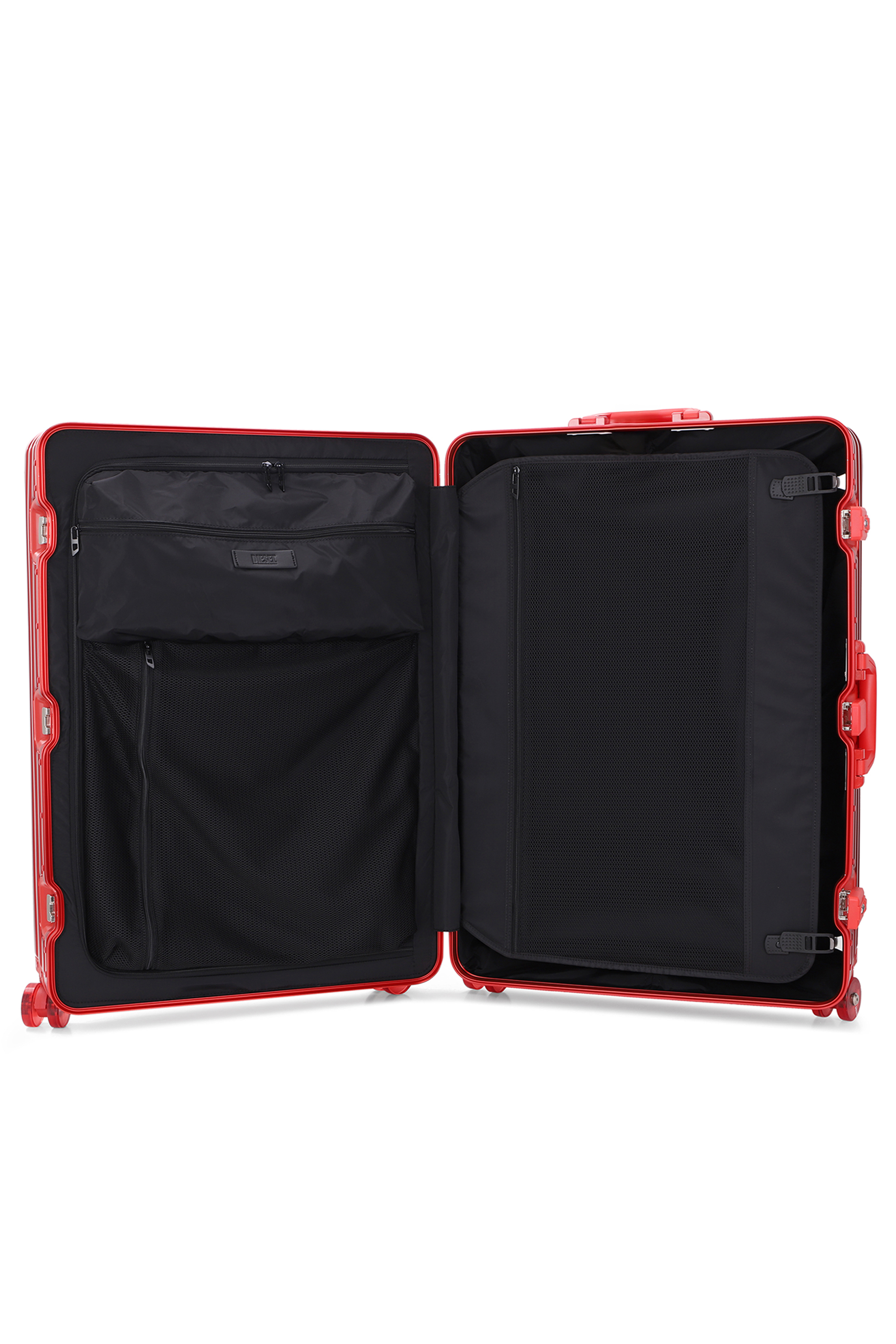 Diesel - DIESEL ALUMINUM TROLLEY- DSL002, Unisex's Aluminum suitcase size L in Red - 3