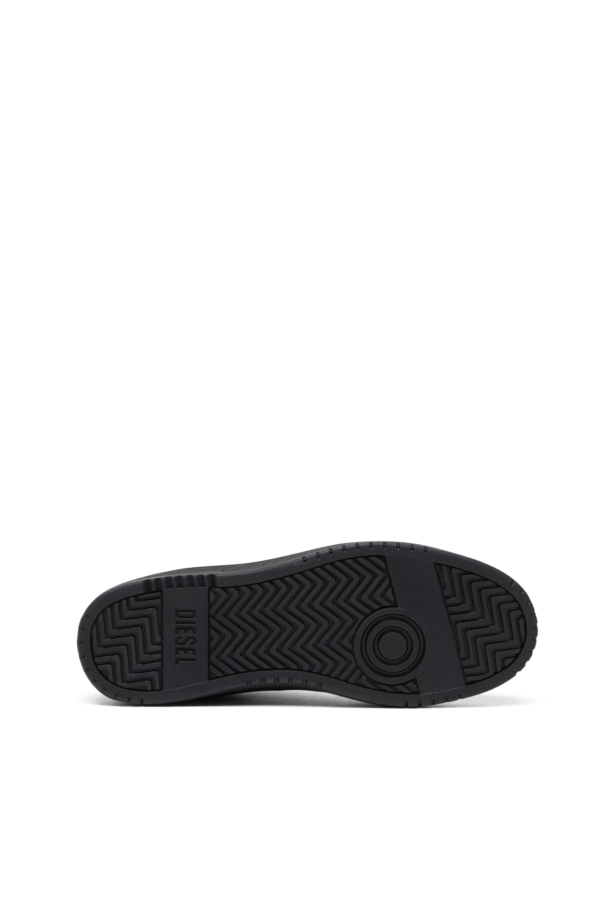 S-OVAL SKATE LOW, Black Diesel - S-OVAL SKATE LOW, Man's S-Oval Skate-Fabric-panelled leather sneakers in Black - 5