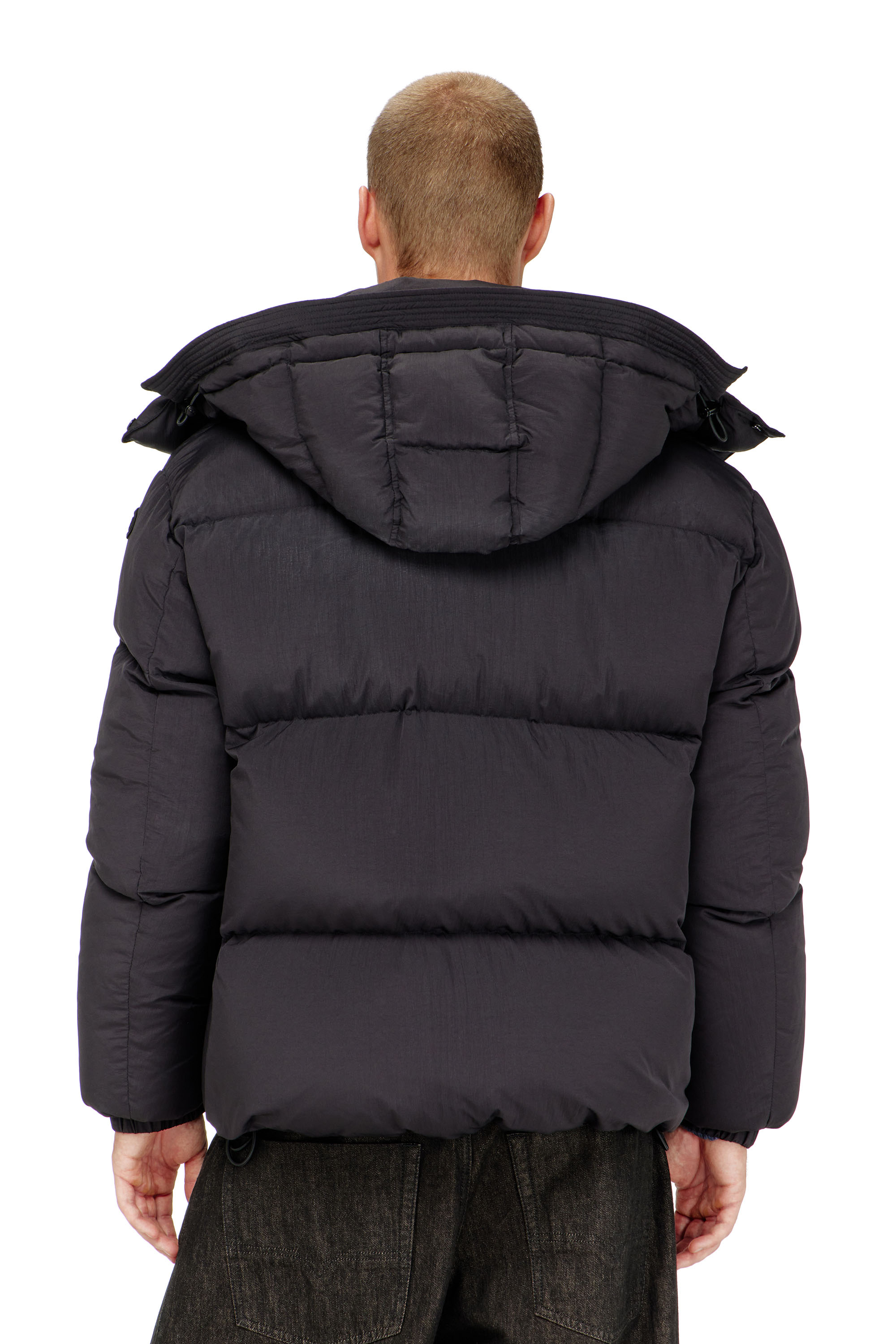 Diesel - W-ROLFYS-WRD, Man's Quilted down jacket in ViralOff&reg; Taslan in Dark grey - 4
