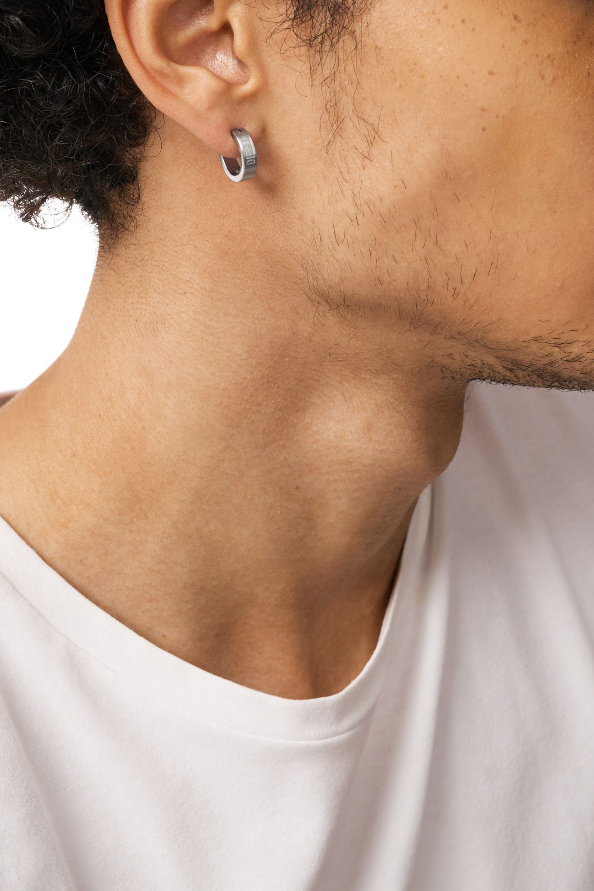 Diesel - DX1639040 JEWELLERY, Unisex's Stainless steel hoop earring in Silver - 4