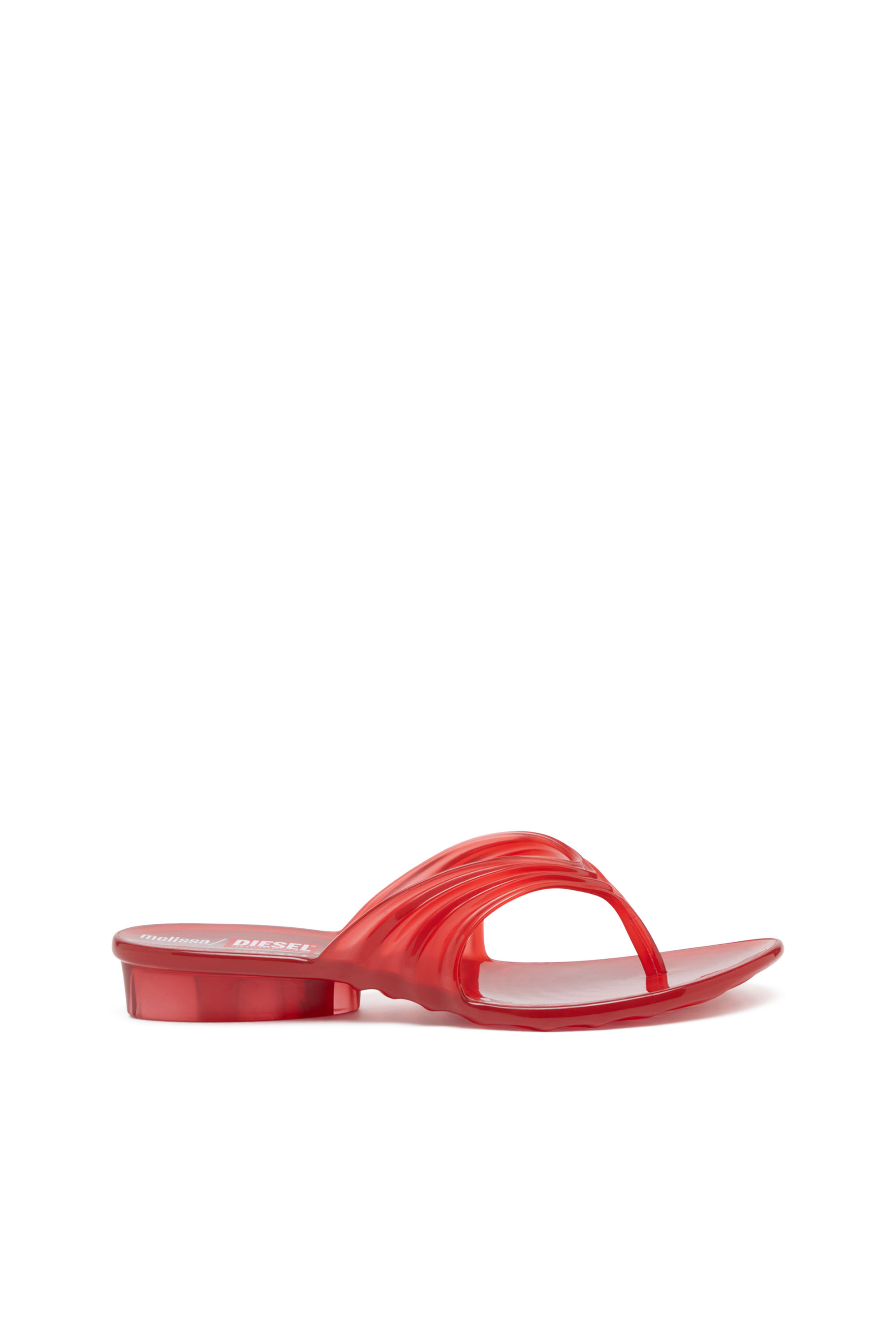 MELISSA QUANTUM THONG, Red Diesel - MELISSA QUANTUM THONG, Woman's Sculptural flip-flops in Melflex® in Red - 1