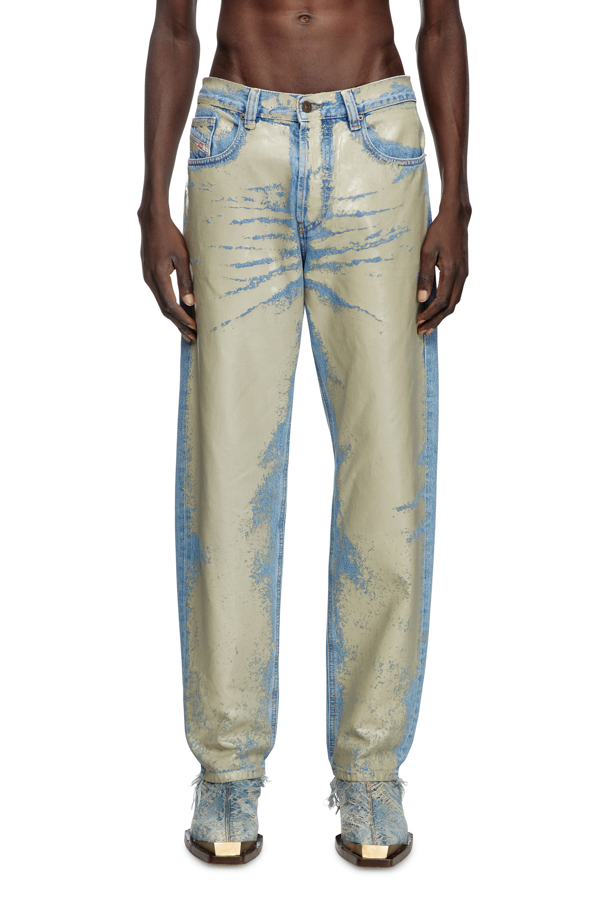 Diesel - Man's Straight Jeans 2010 D-Macs 007AL, Light Brown - 1