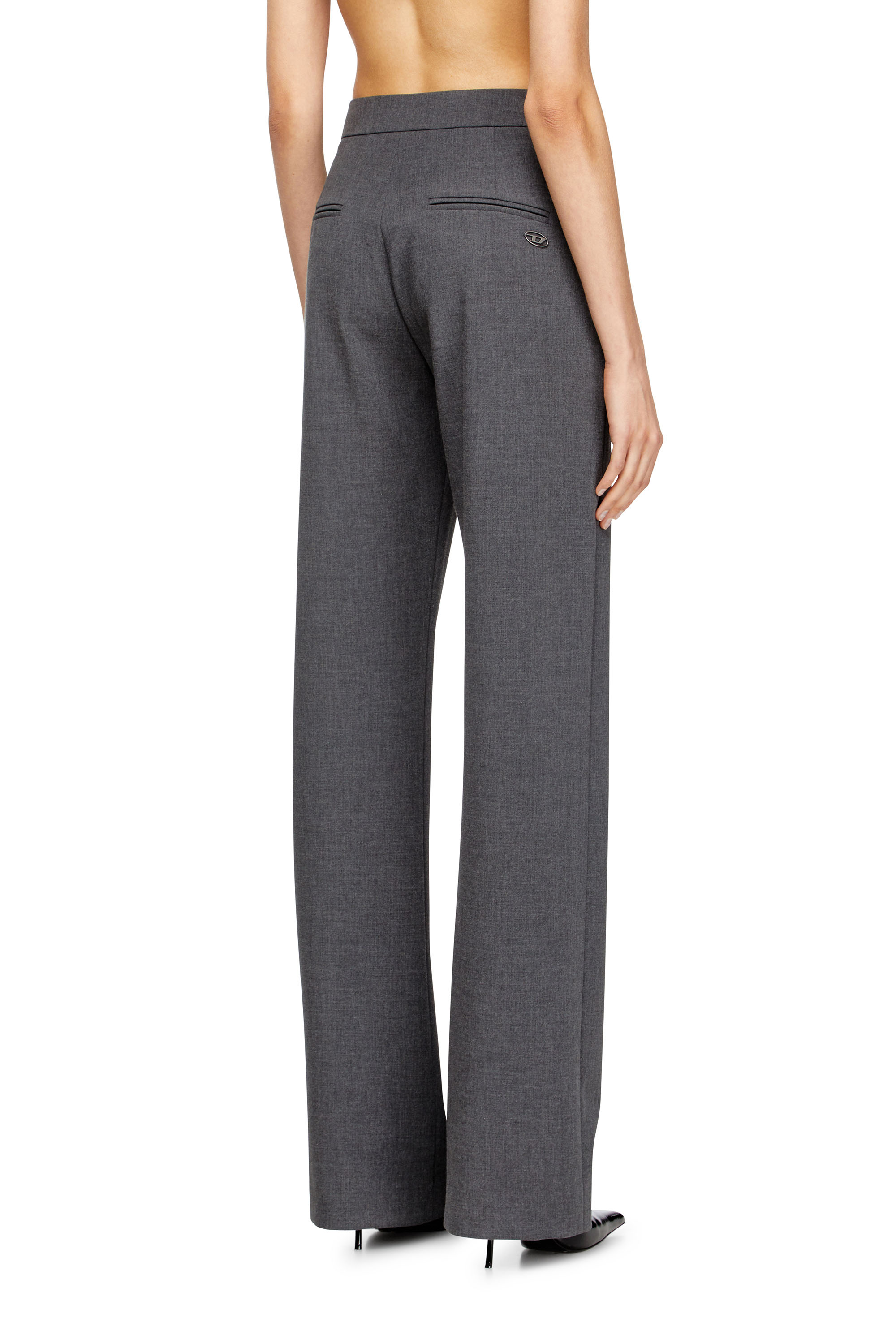 Diesel - P-ROMISE-S1, Woman's High-rise tailored pants in Grey - 3