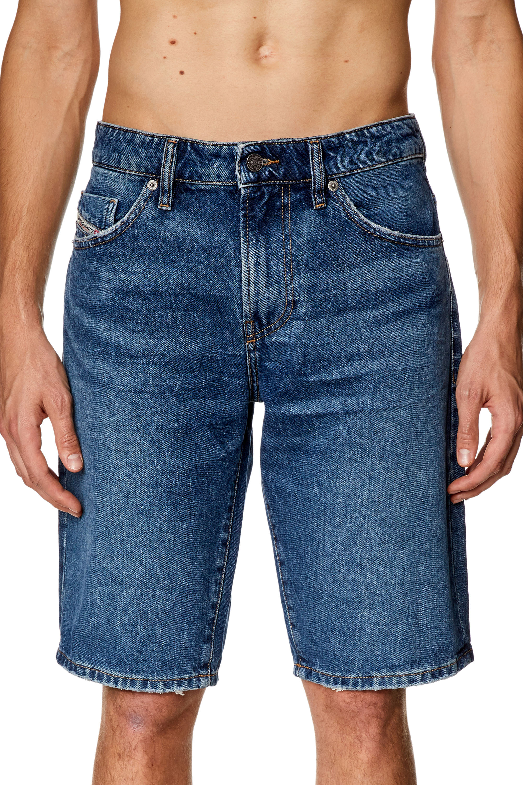 Diesel - SLIM-SHORT, Man Slim denim shorts in Blue - Image 5