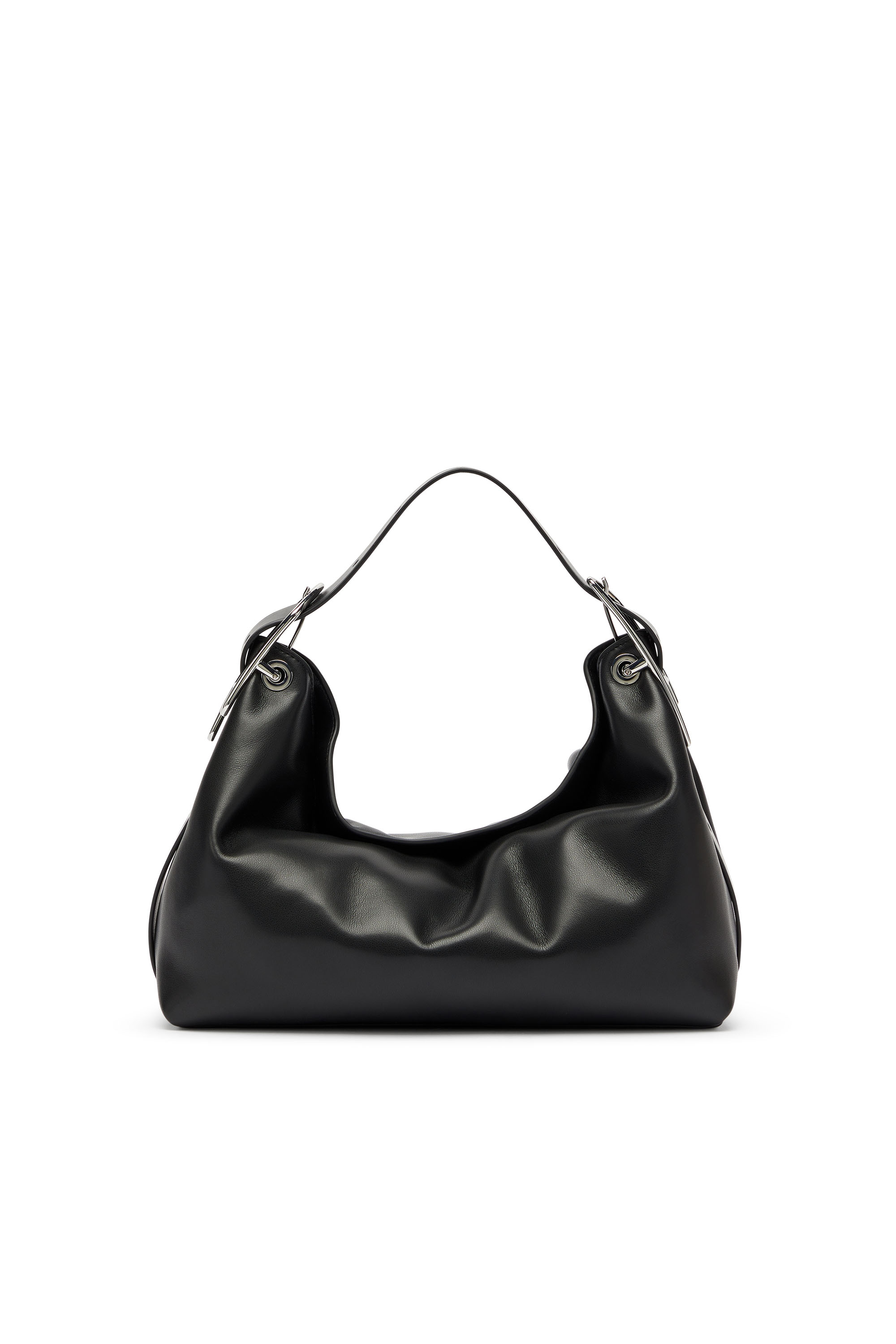 Diesel - D-LINE SHOULDER, Woman's D-Line-Leather shoulder bag in Black - 2