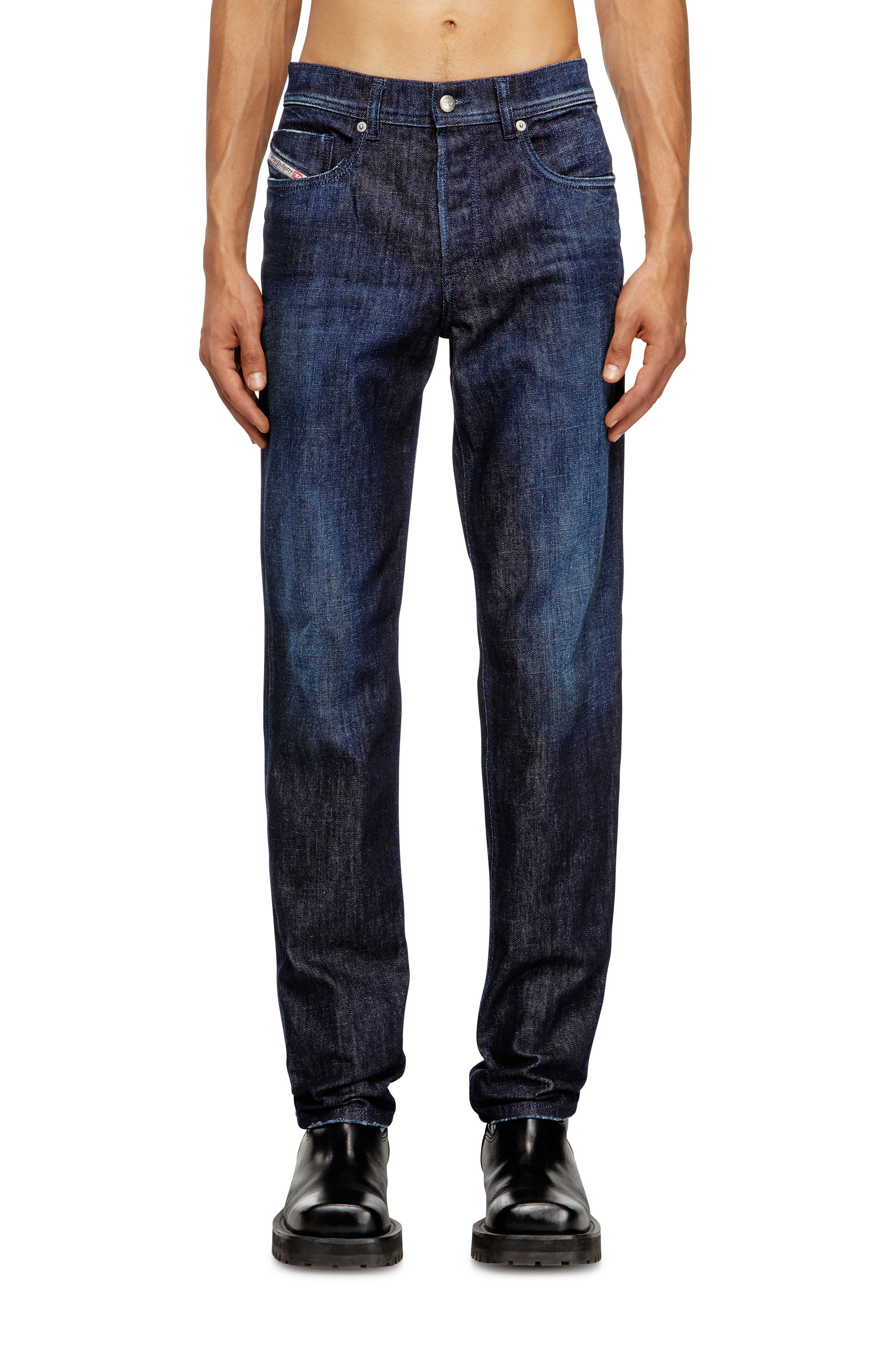 Regular Jeans 2023 D-Finitive 09M19, Dark Blue Diesel - Man's Regular Jeans 2023 D-Finitive 09M19, Dark Blue - 3