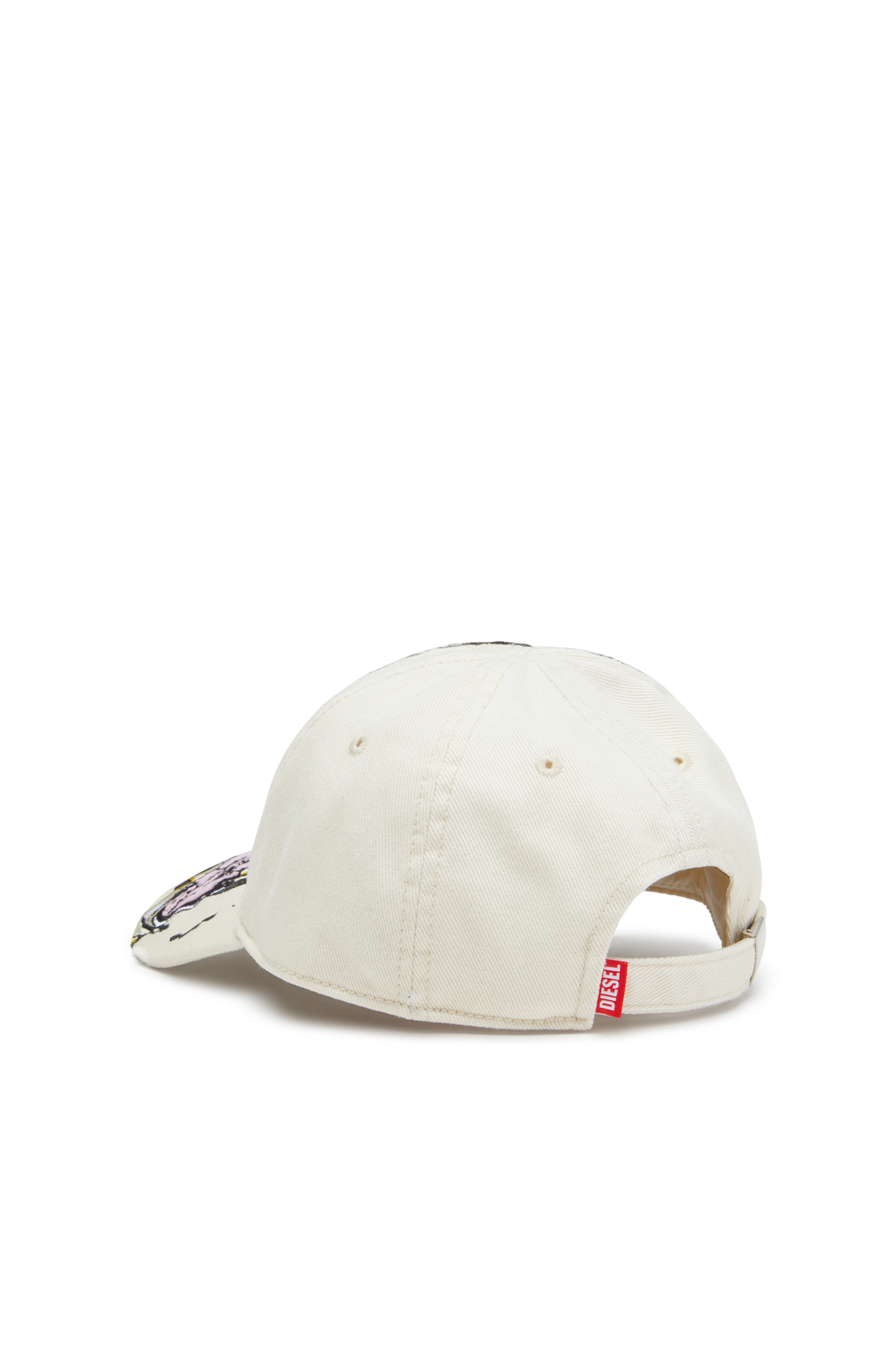 Diesel - C-EIFFEL, Man's Baseball cap with bold Oval D in White - 2