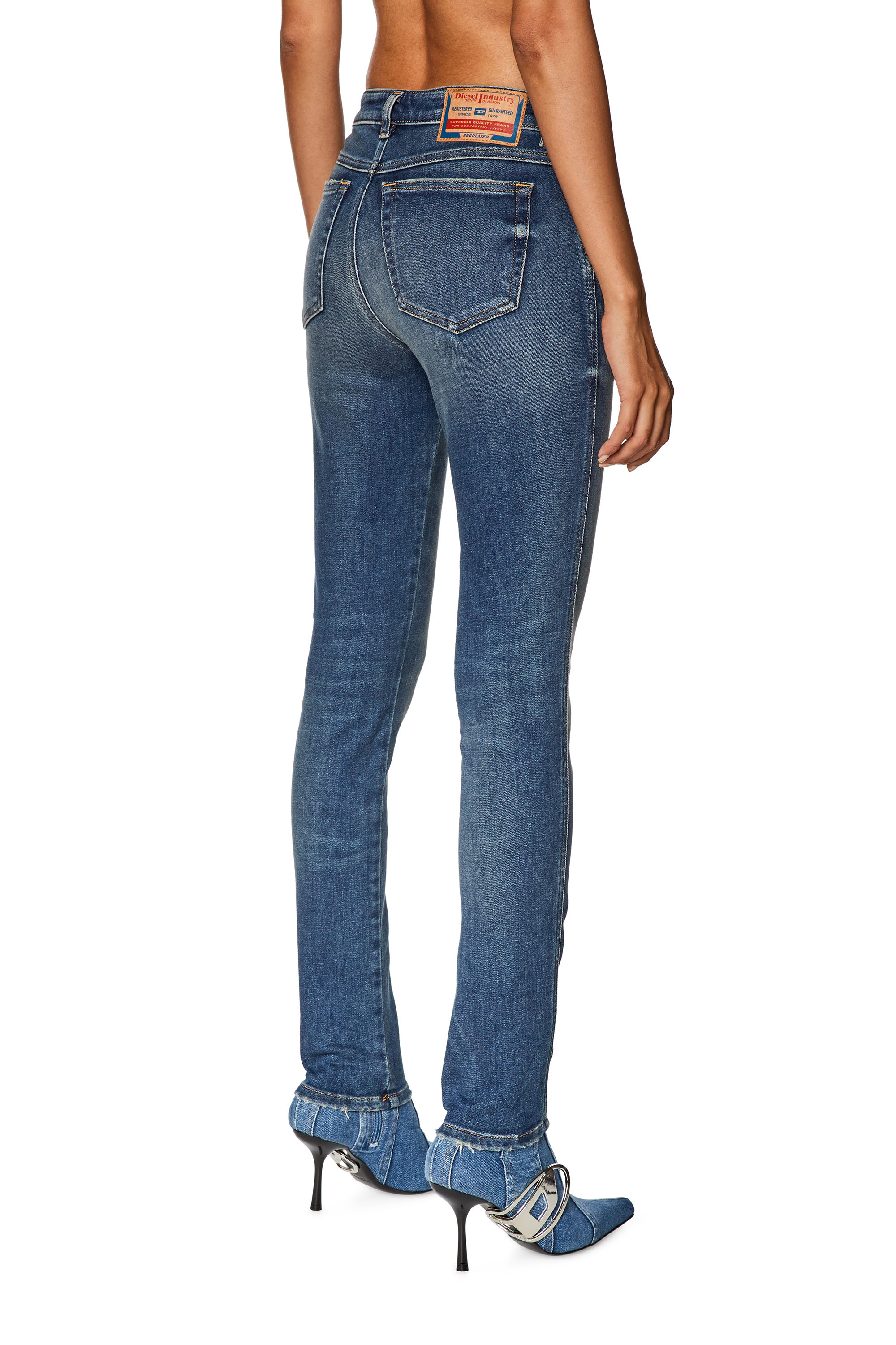 Diesel - Skinny Jeans 2015 Babhila 09G71, Dark Blue - Image 4