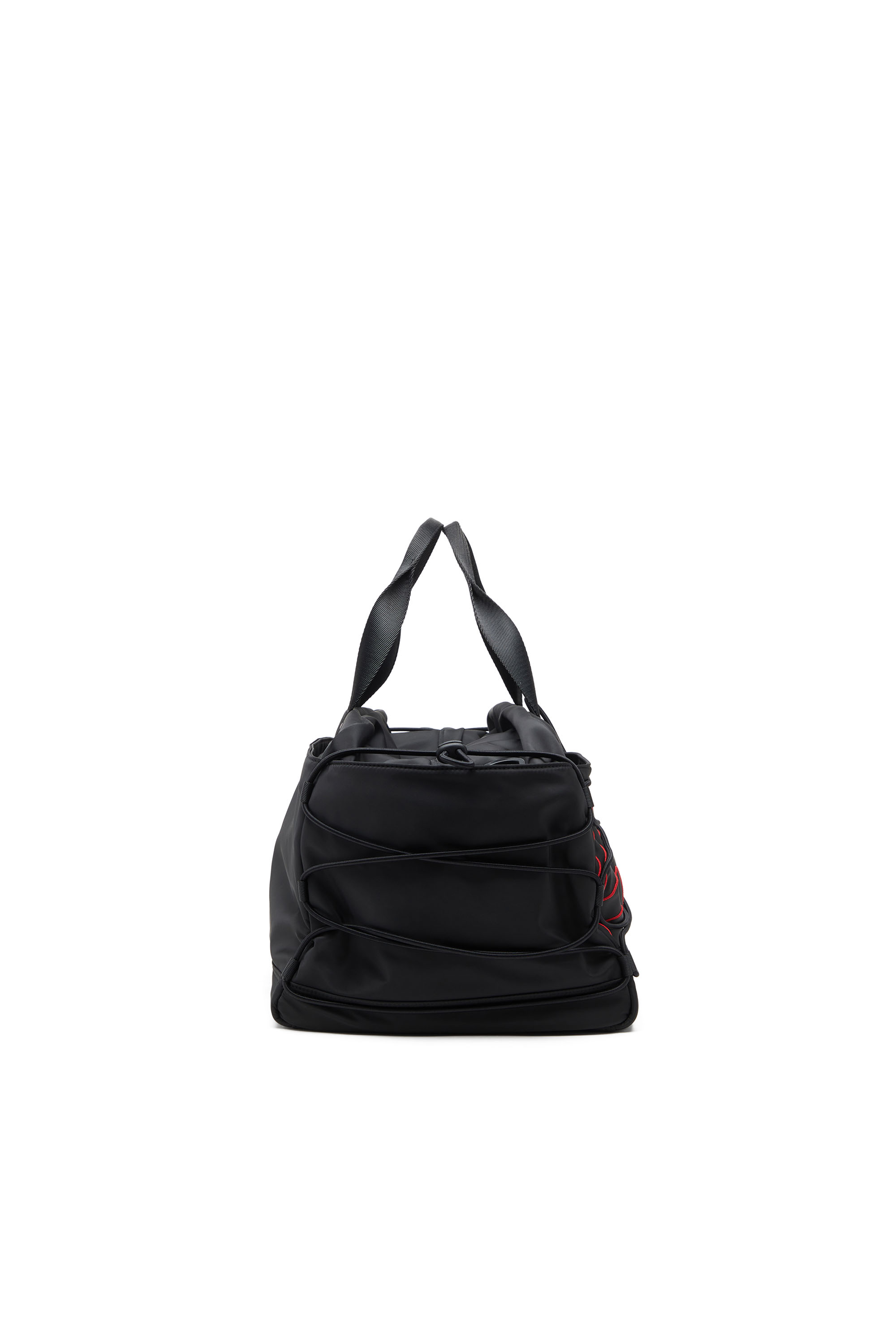 Diesel - TECH-D DUFFLE X, Unisex's Tech-D-Nylon duffle bag with Oval D embroidery in Black - 4