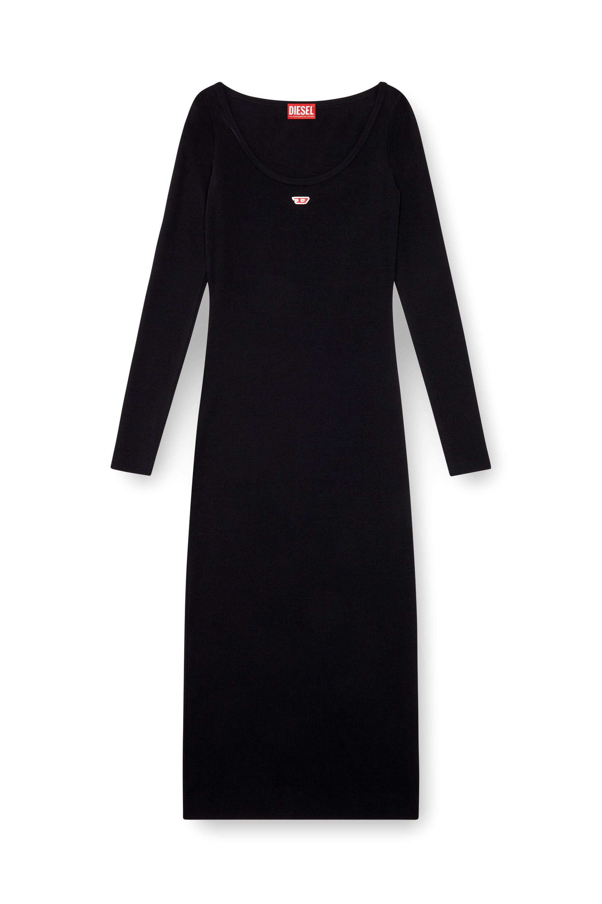 Diesel - D-BALLET-D, Woman Scoop-neck midi dress in Black - Image 4