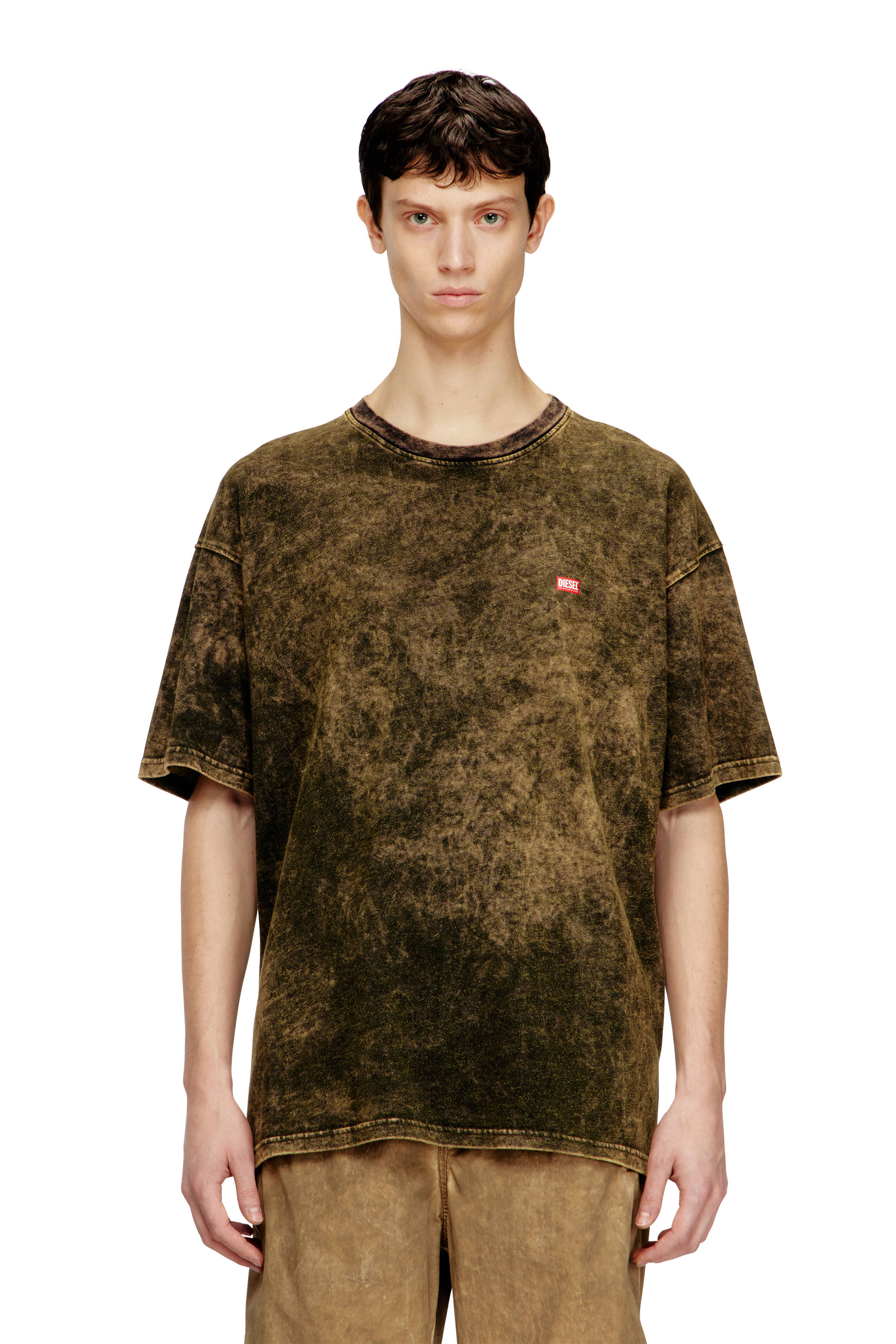 Diesel - T-BOXT-T4, Man's Jersey t-shirt with logo in Military Green - 1