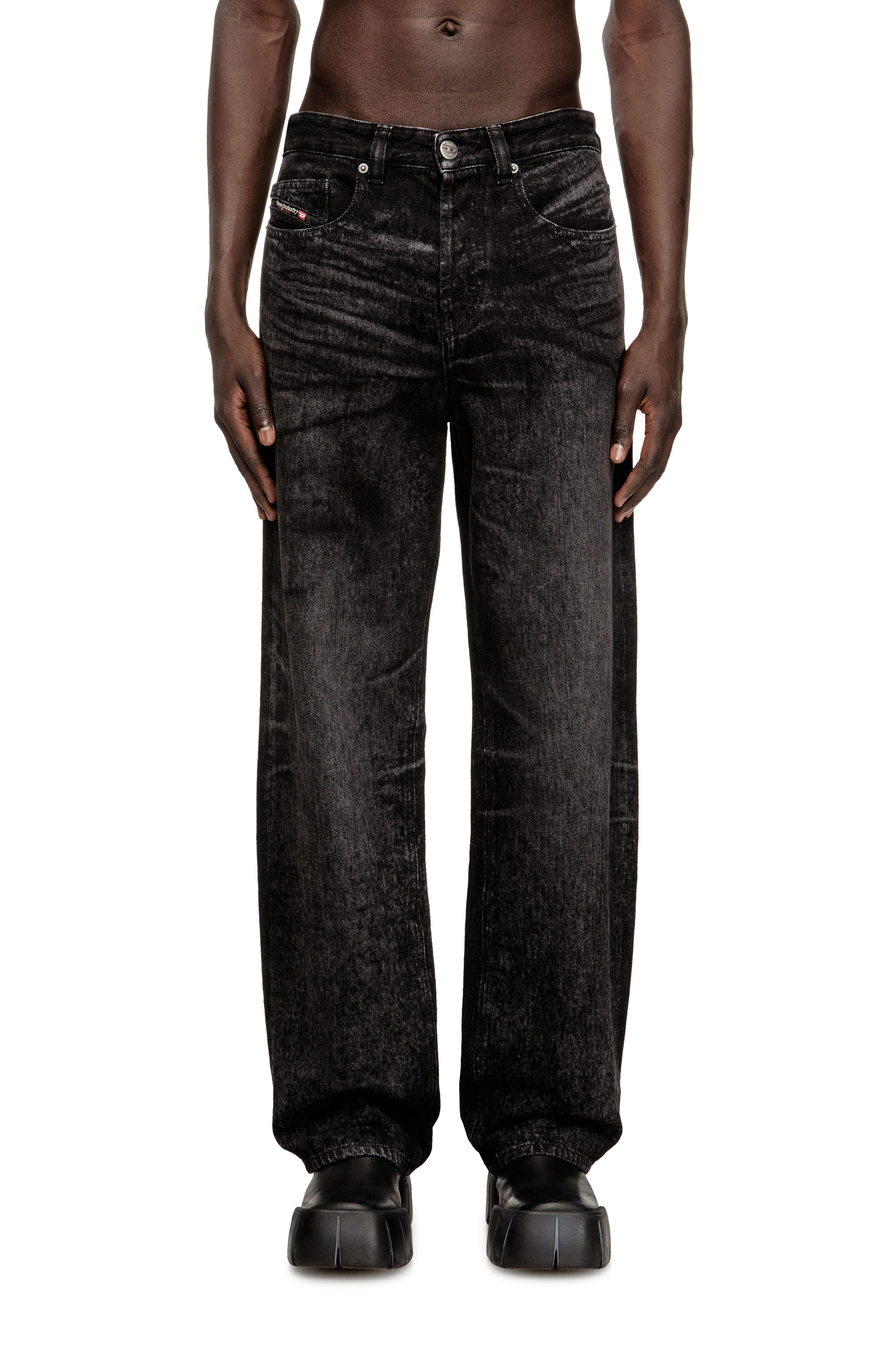 Diesel - Man's Relaxed Jeans 2001 D-Macro 007DB, Black/Dark grey - 2