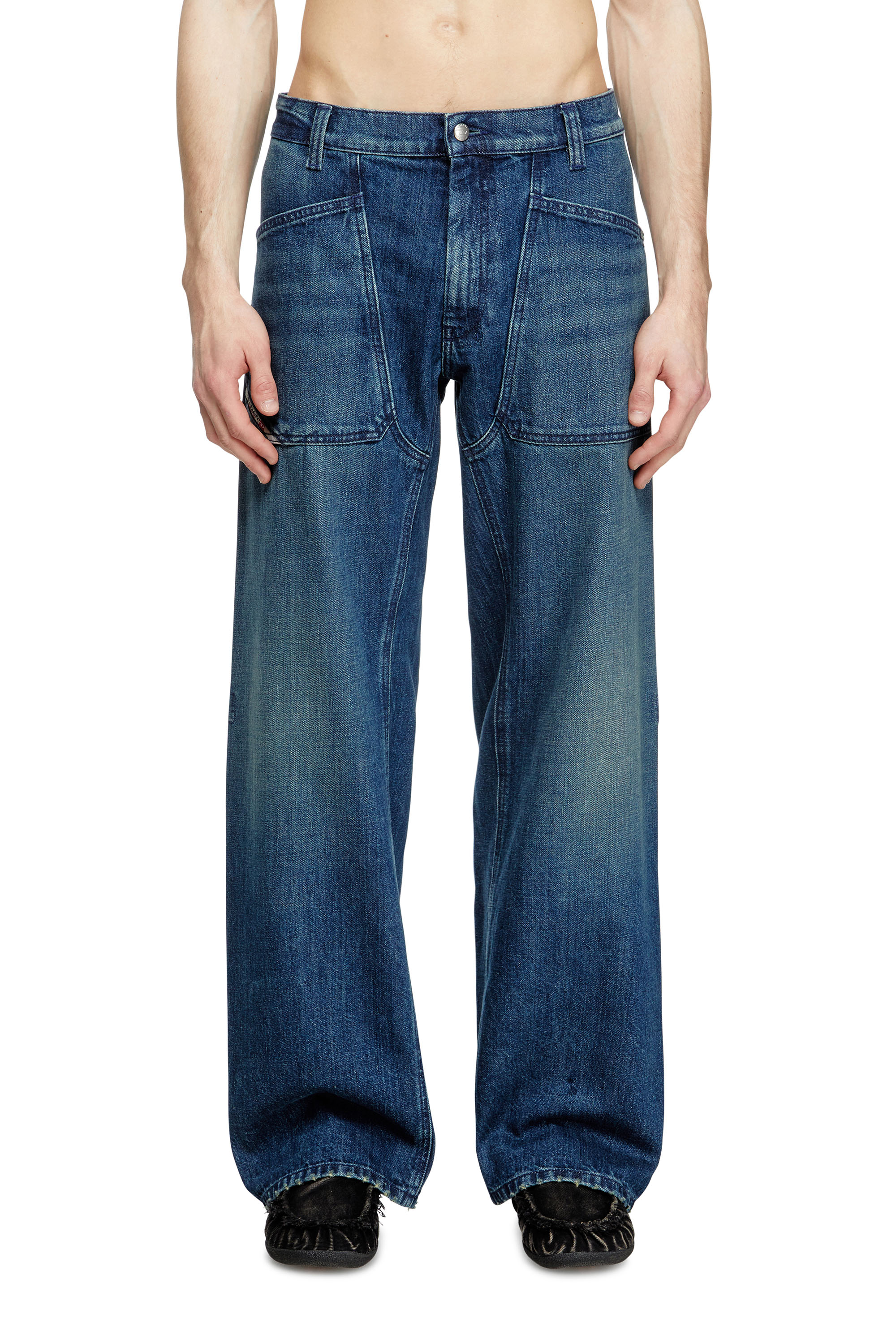 Diesel - Man's Relaxed Jeans D-Zeta 0DBDS, Dark Blue - 3