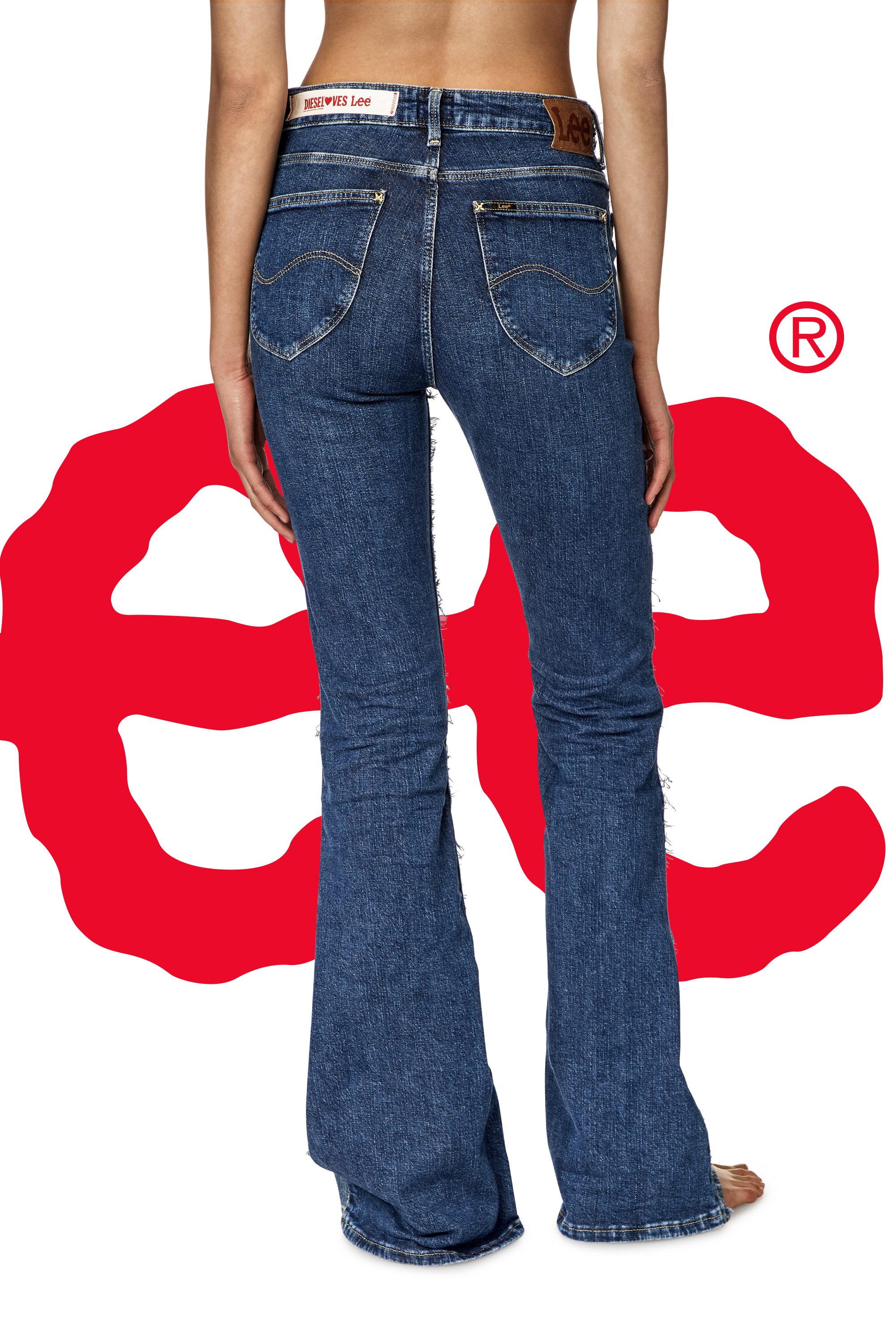 Bootcut Jeans Dieseloves 01 09K46, Medium blue Diesel - Woman's Bootcut Jeans Dieseloves 01 09K46, Medium blue - 6