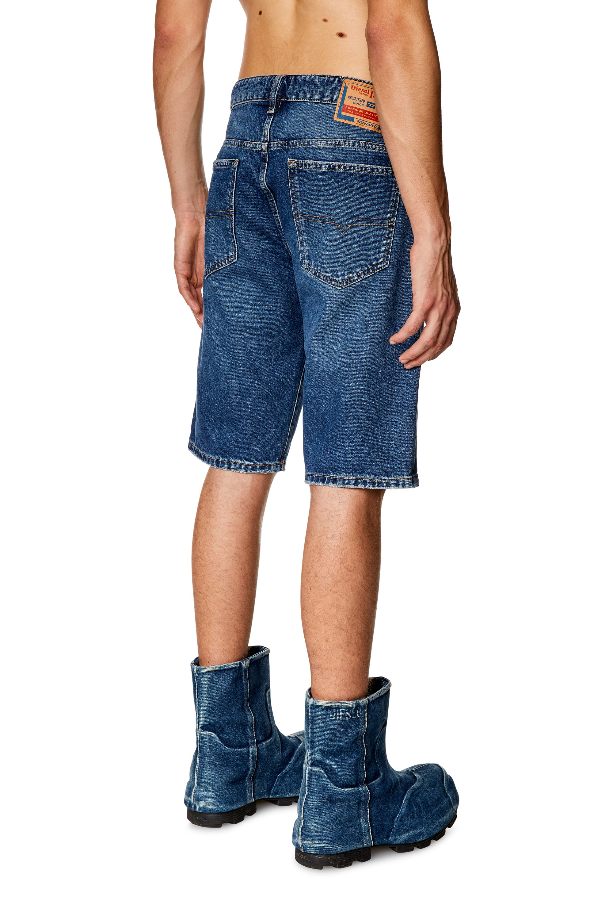 Diesel - SLIM-SHORT, Man Slim denim shorts in Blue - Image 4