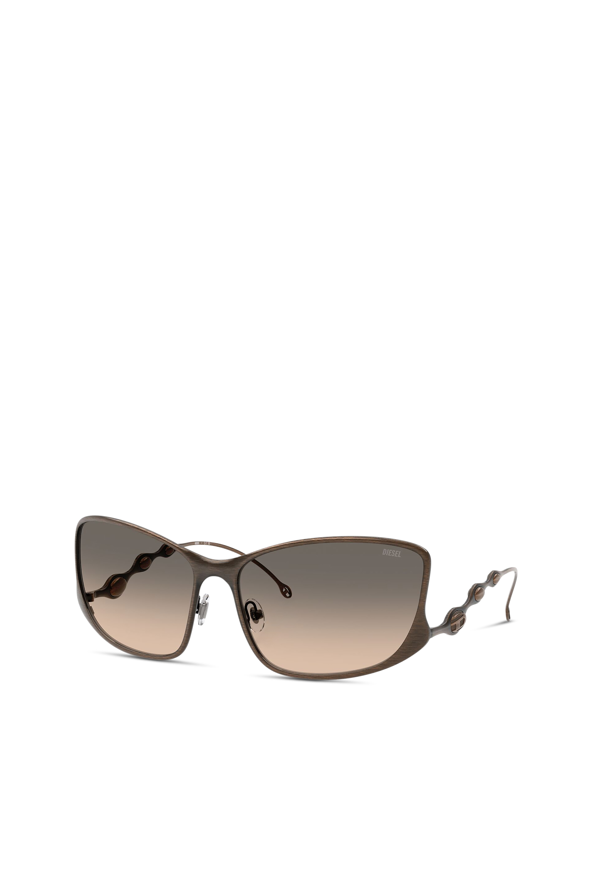 Diesel - 0DL1013, Unisex's Rectangle sunglasses in Brown - 4