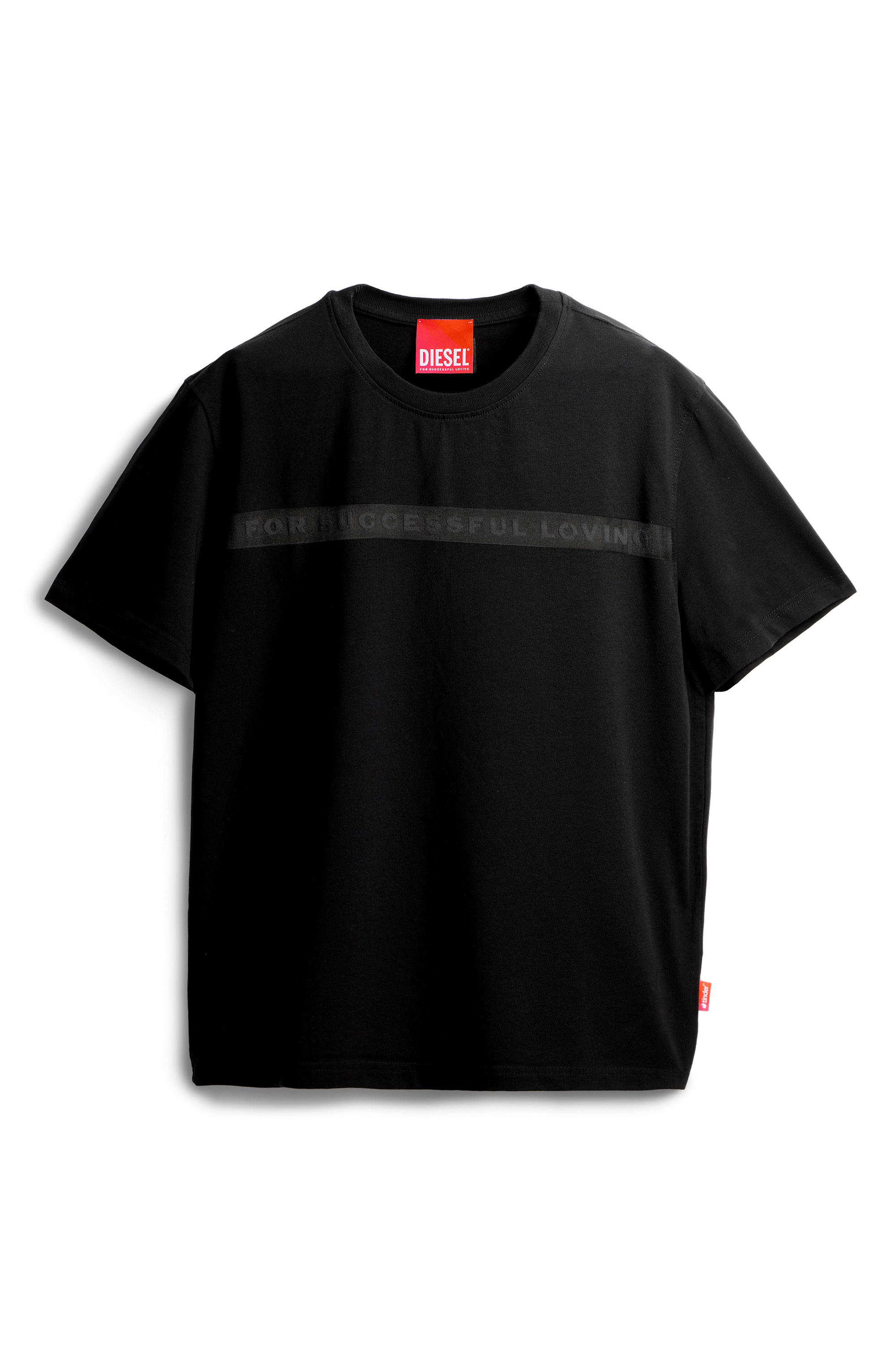 Diesel - PR-T-NOTS-CHI-R, Unisex's T-shirt with For Successful Loving logo in Black - 2