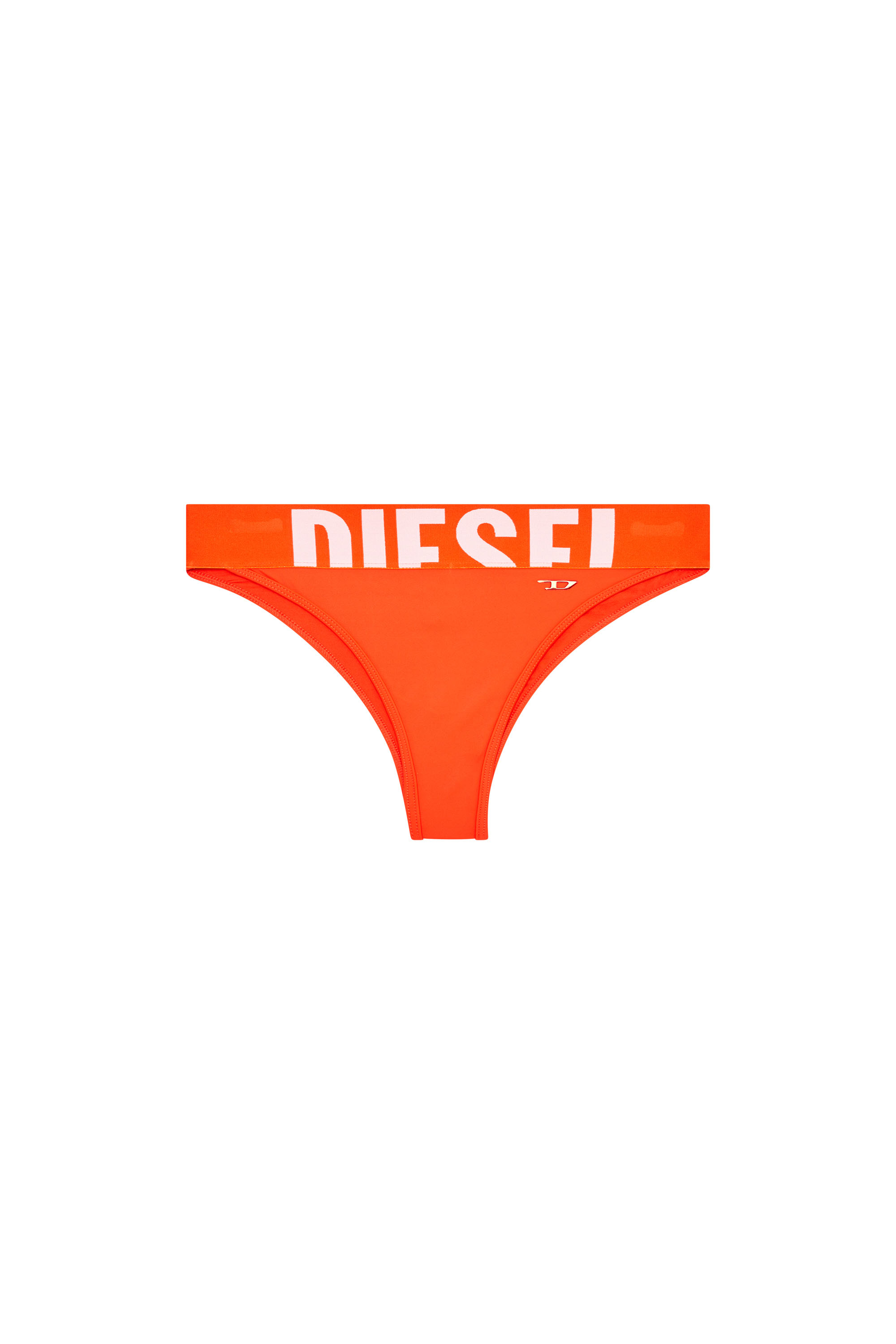 Diesel - LOLA-D-POP, Woman's Bikini bottoms with cut-off logo in Orange - 4