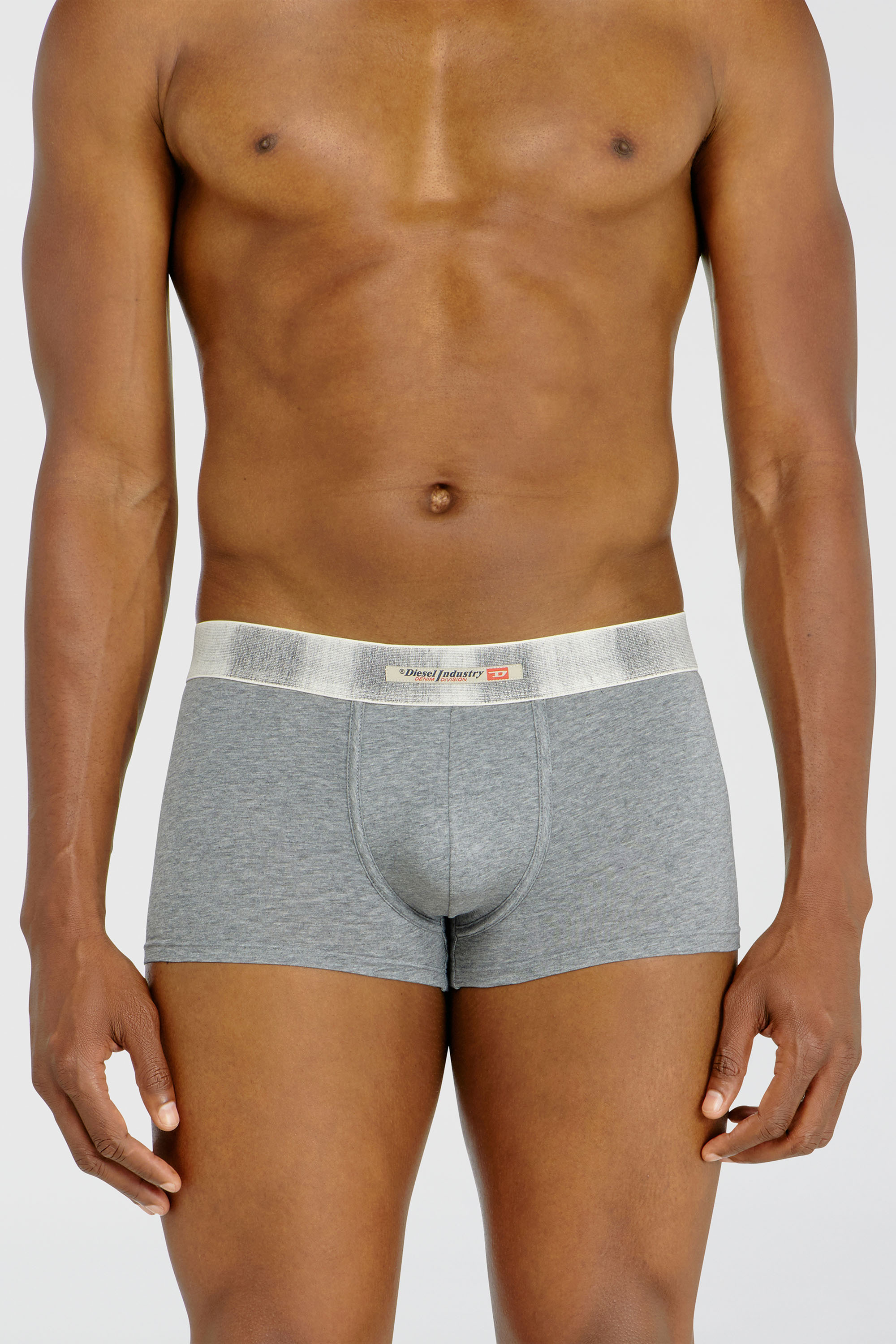 Diesel - DAMIEN-DNM-3PACK, Man's Three-pack of stretch cotton boxer briefs with satin waistband in Multicolor/Grey - 3