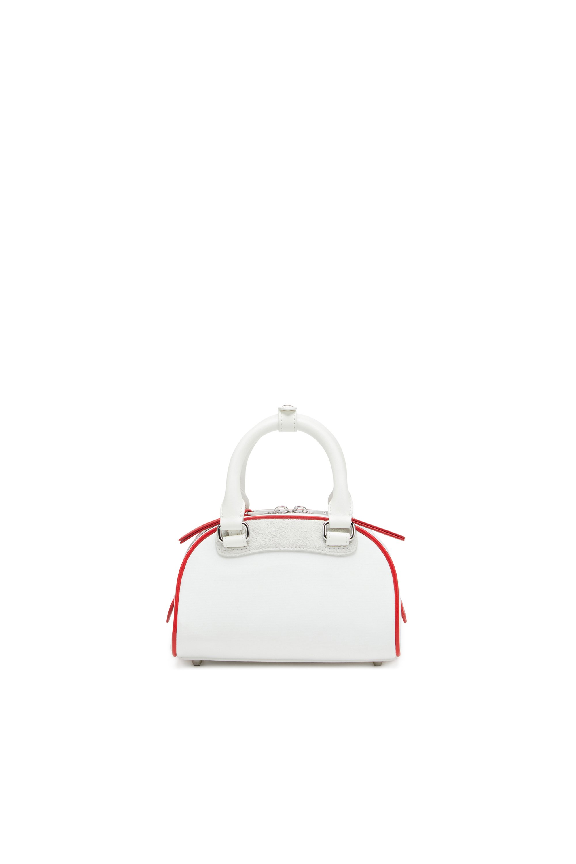 Diesel - 1DR DOME CROSSBODY, Woman's Colour-block mini bowling bag in White - 2