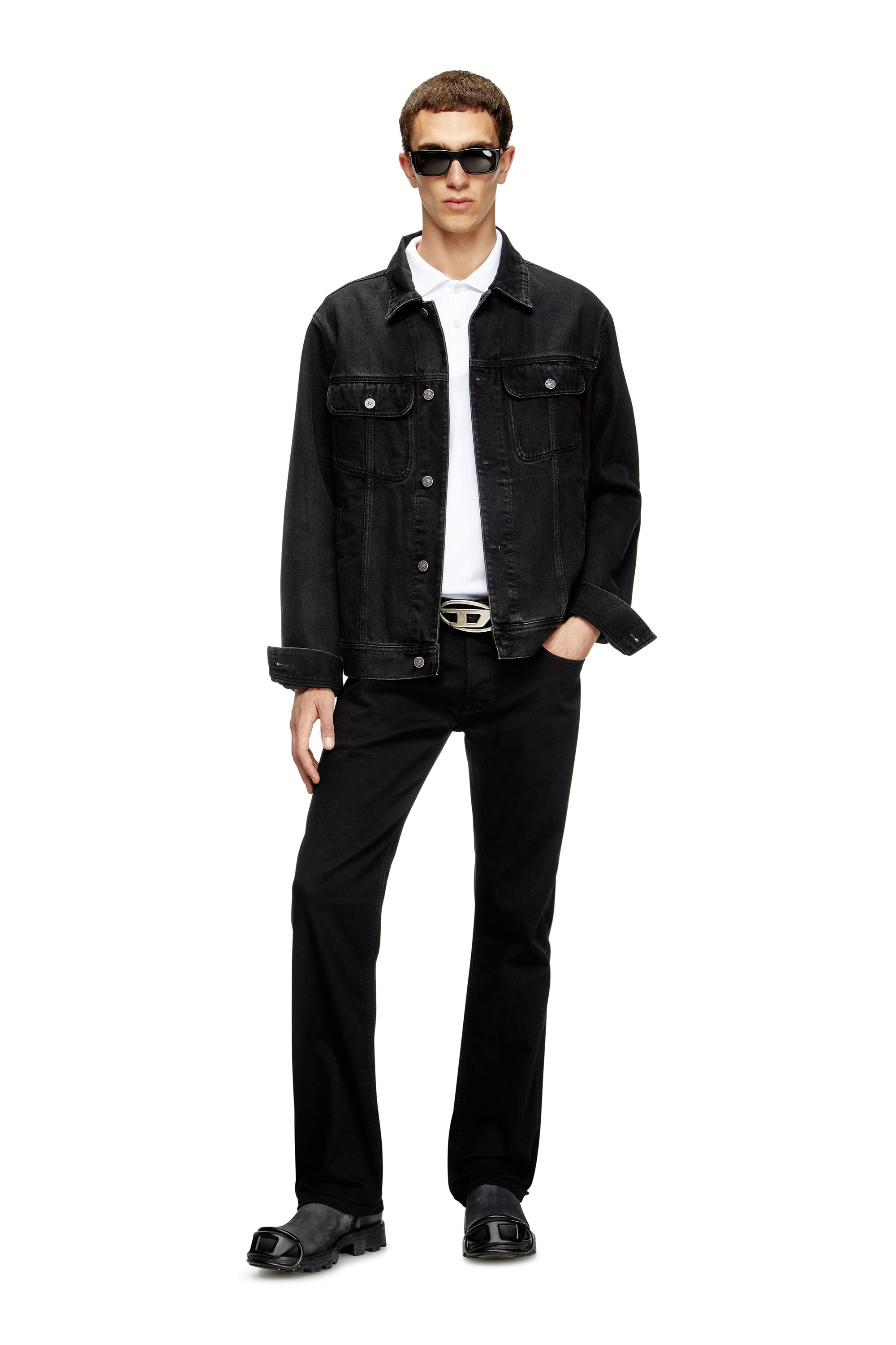 Diesel - T-FERRY-MICRODIV, Man's Polo shirt with micro Diesel embroidery in White - 1