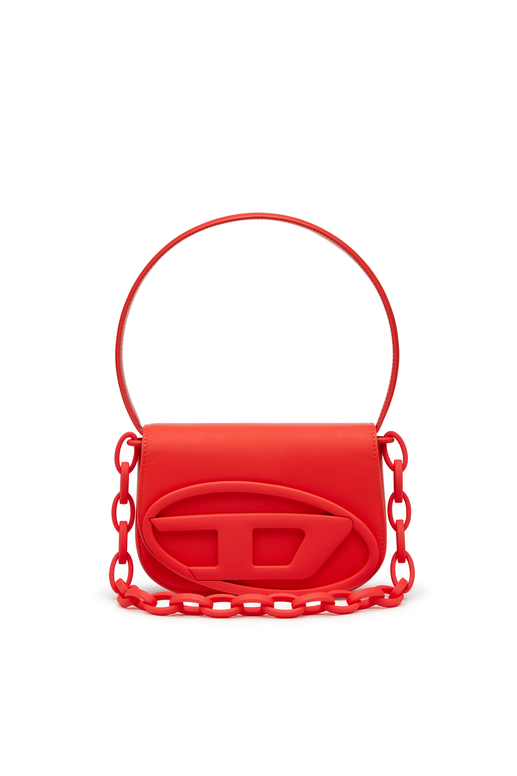 Diesel - 1DR, Woman's 1DR-Iconic shoulder bag in matte leather in Red - 1