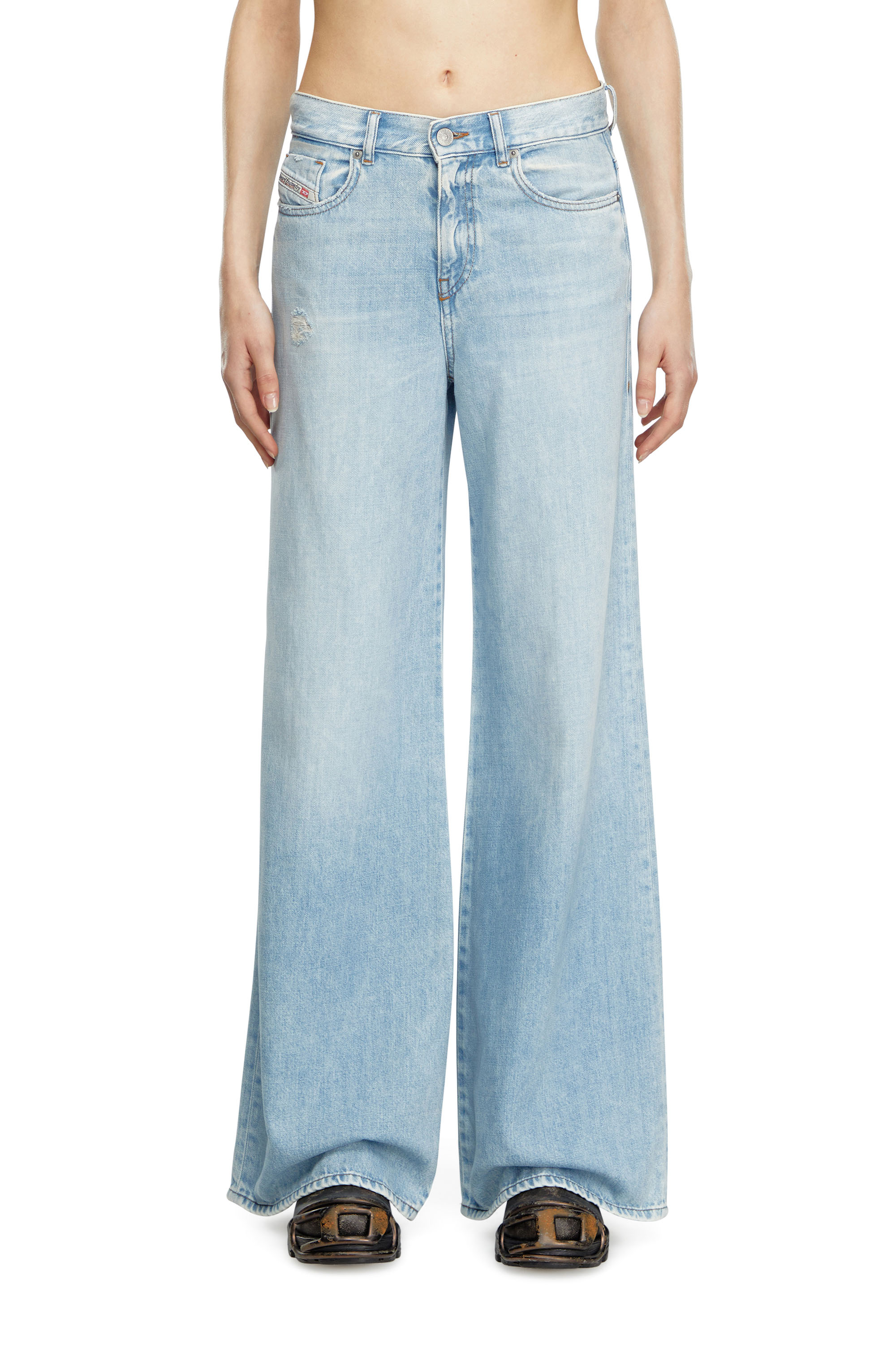 Diesel - Woman Bootcut and Flare Jeans 1978 D-Akemi 068MQ, Light Blue - Image 1