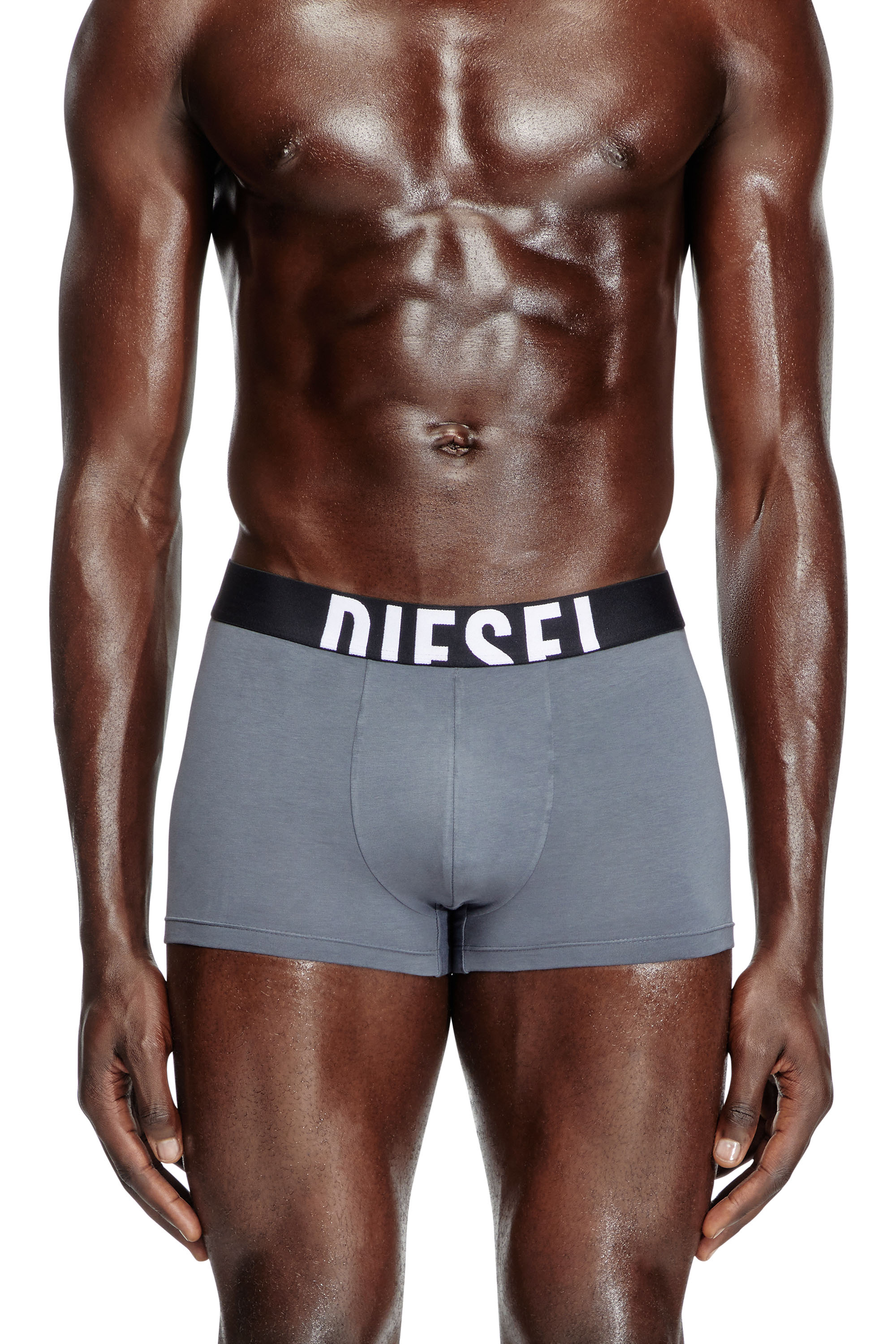 Diesel - DAMIEN-D-POP-3PACK-40, Man's Three-pack boxer briefs in stretch cotton in Grey/Black - 3