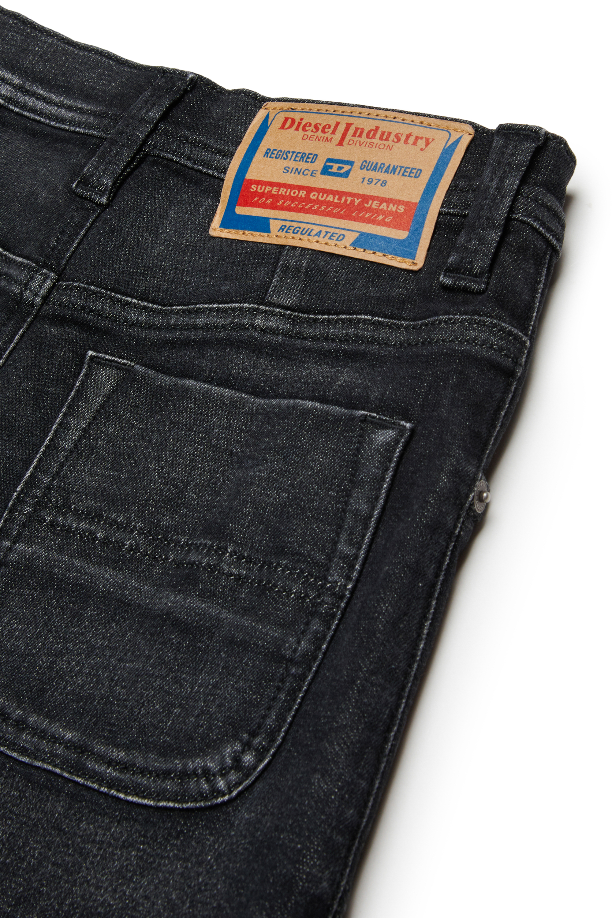 Diesel - GEALBUS, Woman's Denim skirt with front buttons in Black/Dark grey - 4