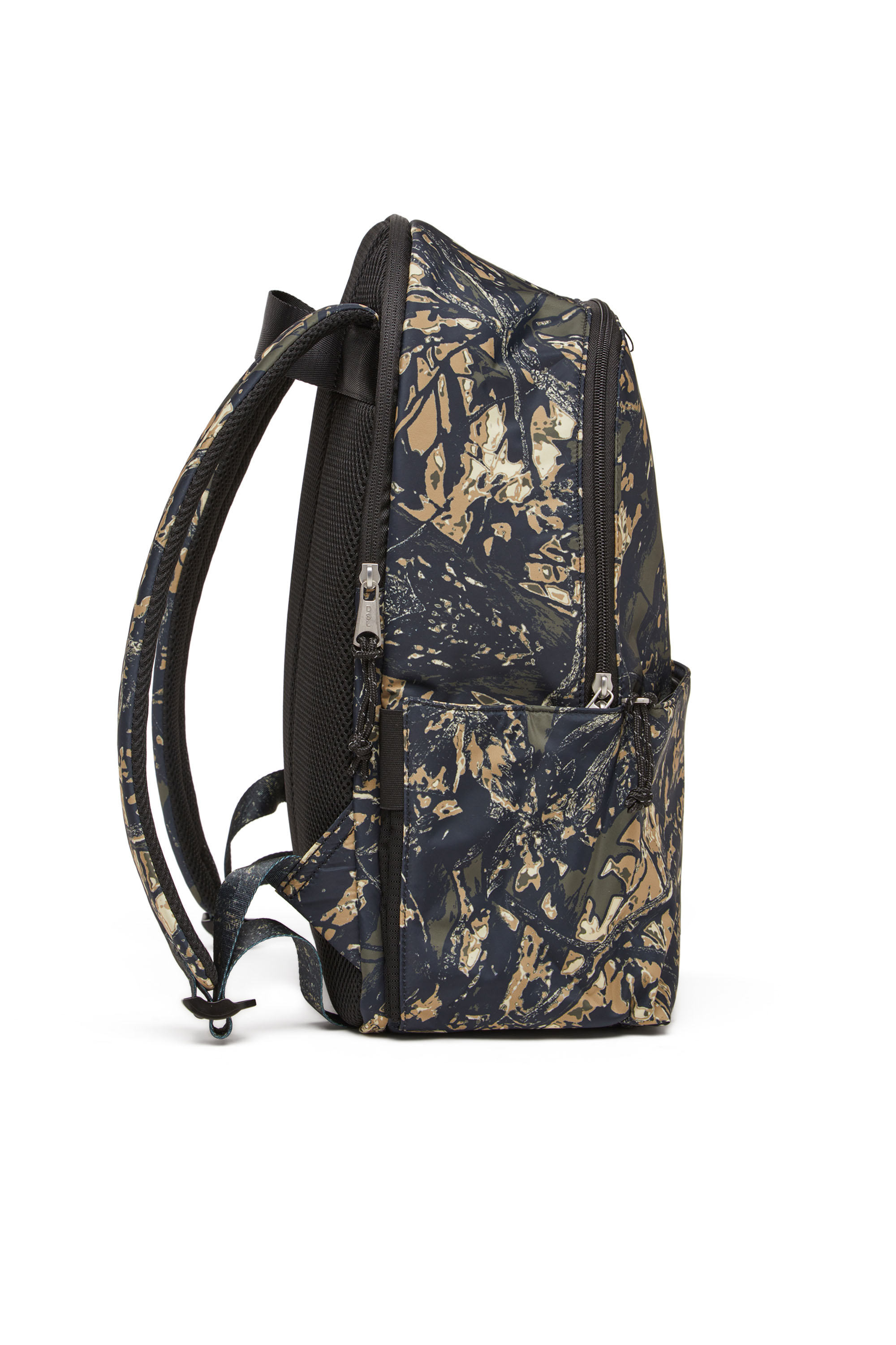 Diesel - D-PACK BACKPACK X, Man's D-Pack-Backpack in camo-print fabric in Military Green - 3