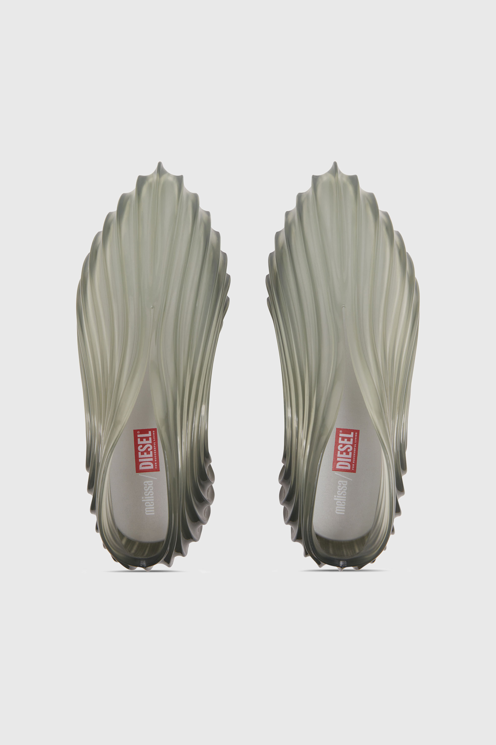 Diesel - MELISSA QUANTUM SNEAKERS X, Unisex's Slip-on sneaker in Melflex&reg; in Light Grey - 4