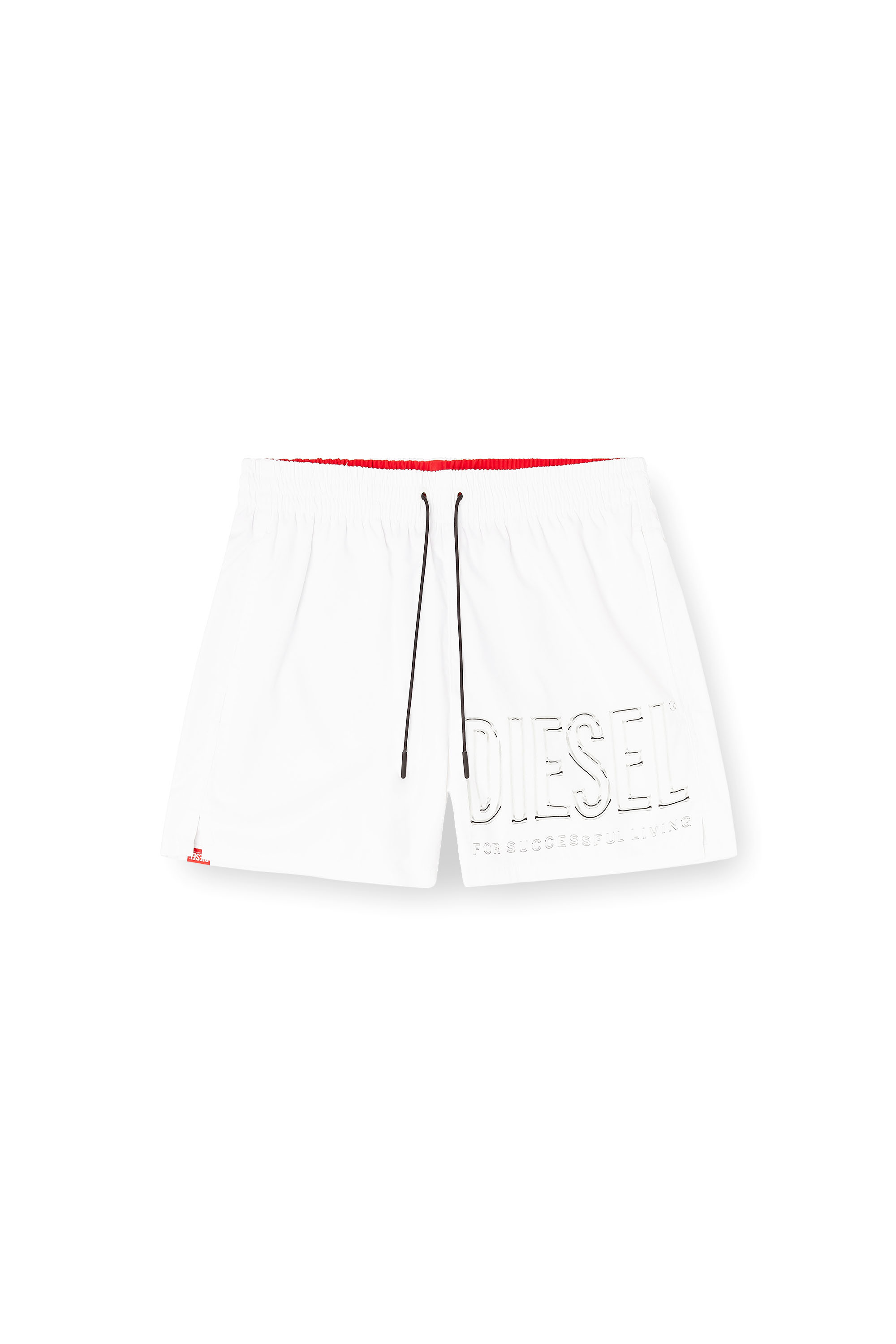 Diesel - OLYMPIC-34-D-CORE, Man's Mid-length swim shorts with outline logo in White - 4