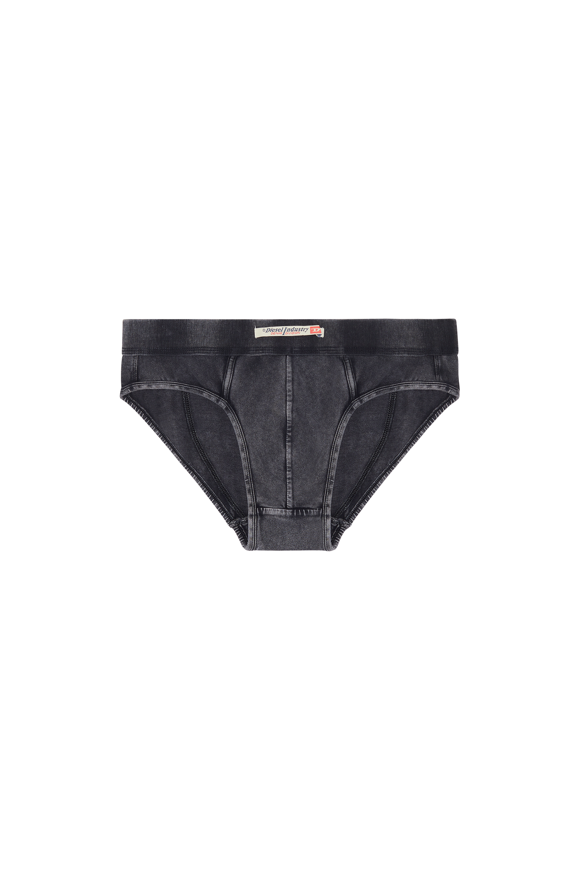 Diesel - UMBR-ANDRE-H, Man's Briefs in denim-effect cotton in Black - 4