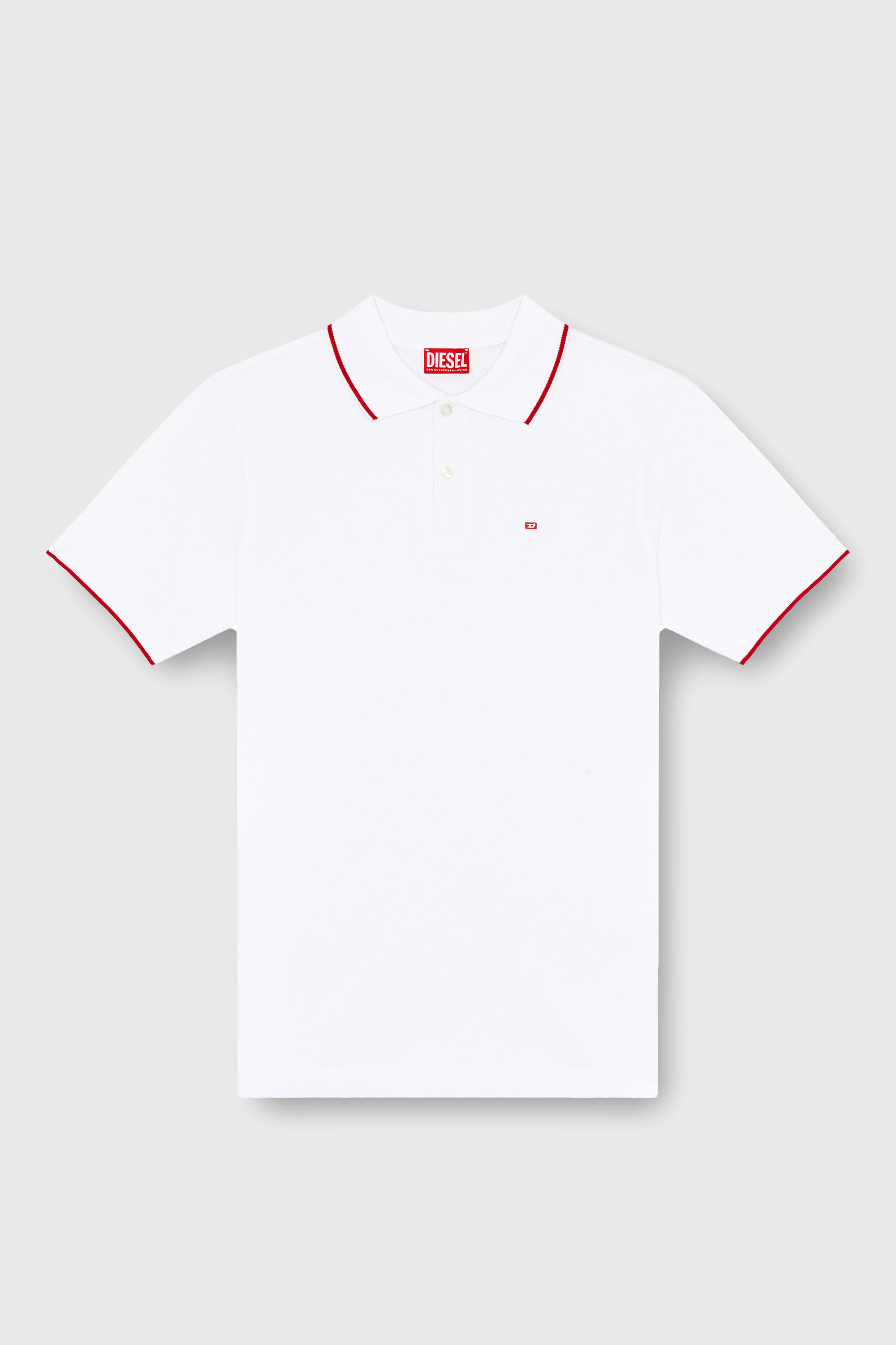 Diesel - T-FERRY-MICRODIV, Man's Polo shirt with micro Diesel embroidery in White - 2
