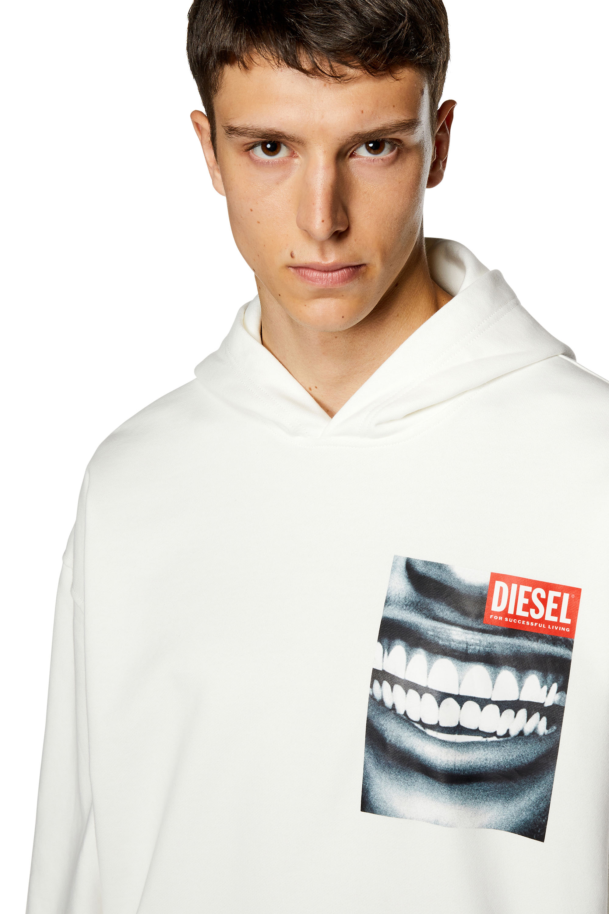 Diesel - S-NABEL-HOOD-FACE, White - Image 3