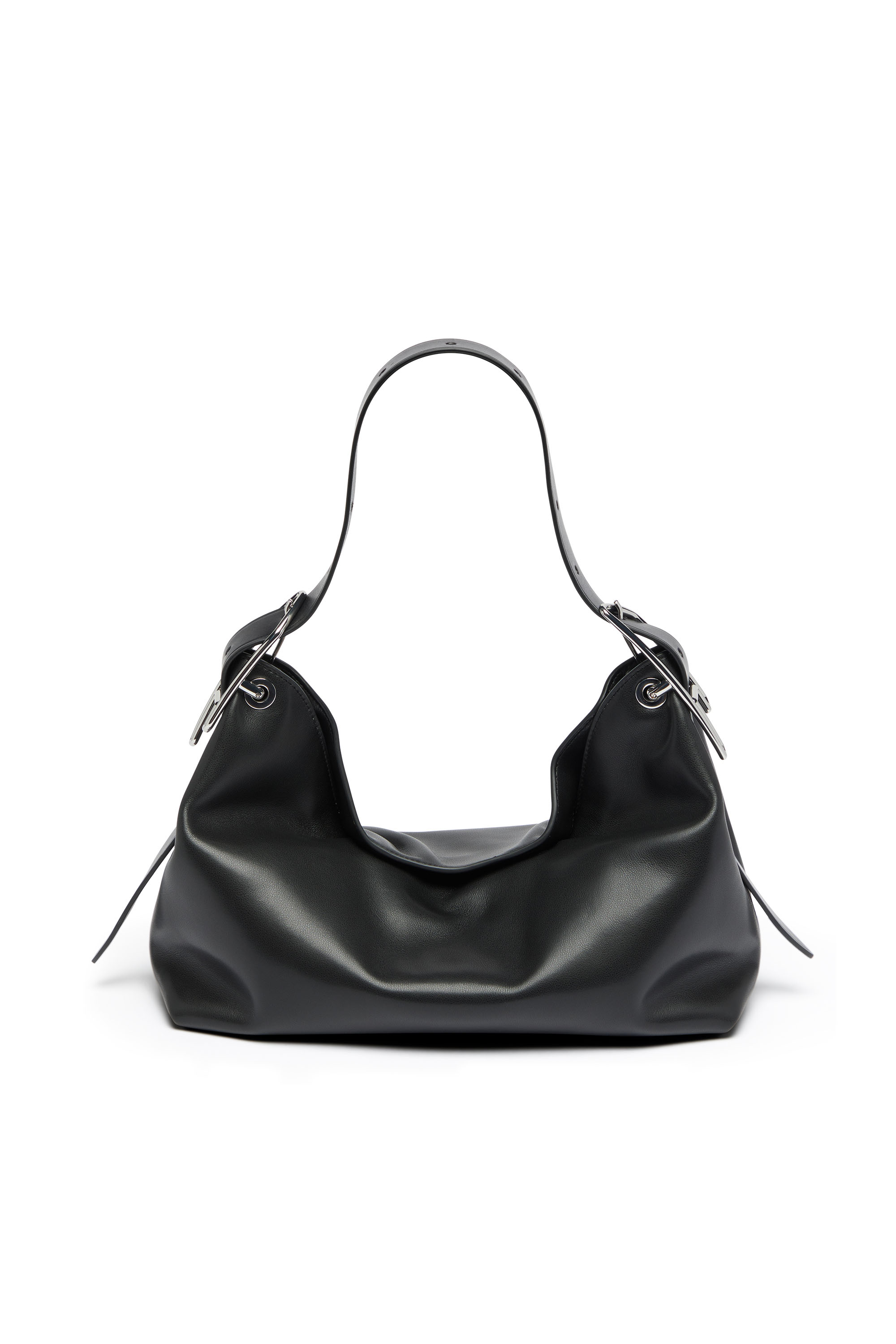 Diesel - D-LINE HOBO S, Woman's D-Line-Leather shoulder bag in Black - 1
