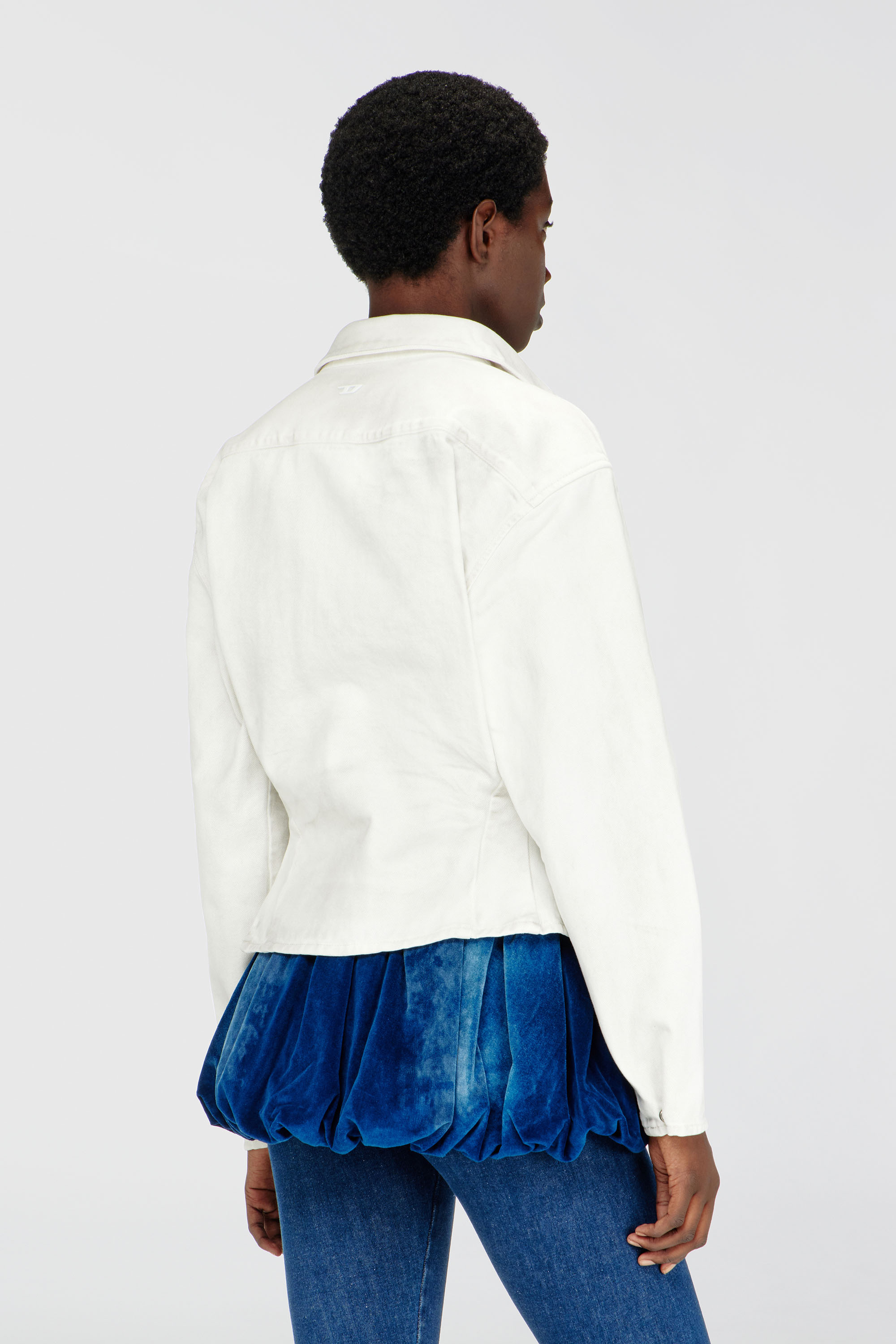 Diesel - DE-PLAZY-FSJ1, Woman's Fitted shirt in denim in White - 4