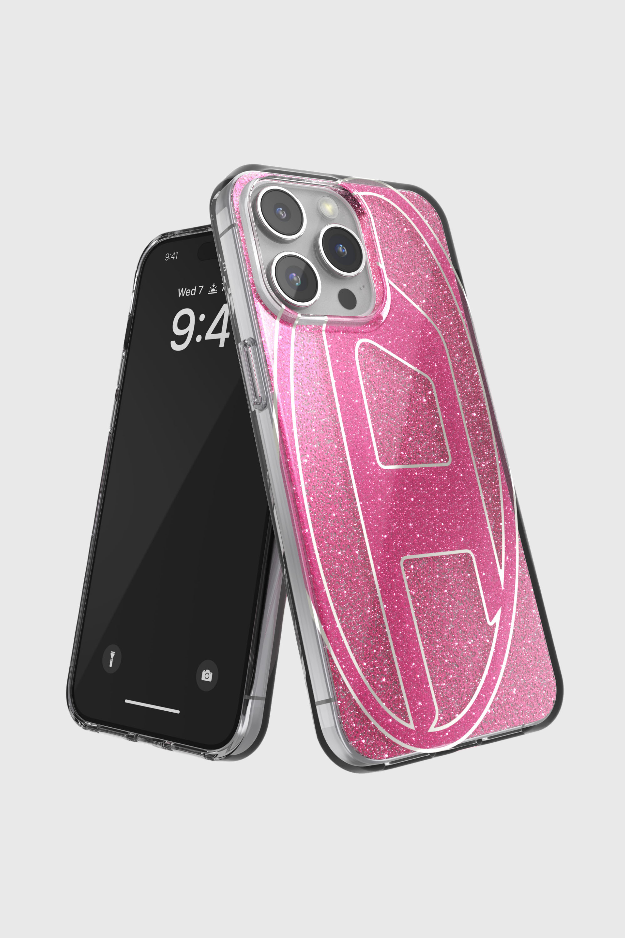 Diesel - 60037 AOP CASE, Unisex's Glitter Case for iP 15 Pro Max in Pink - 4
