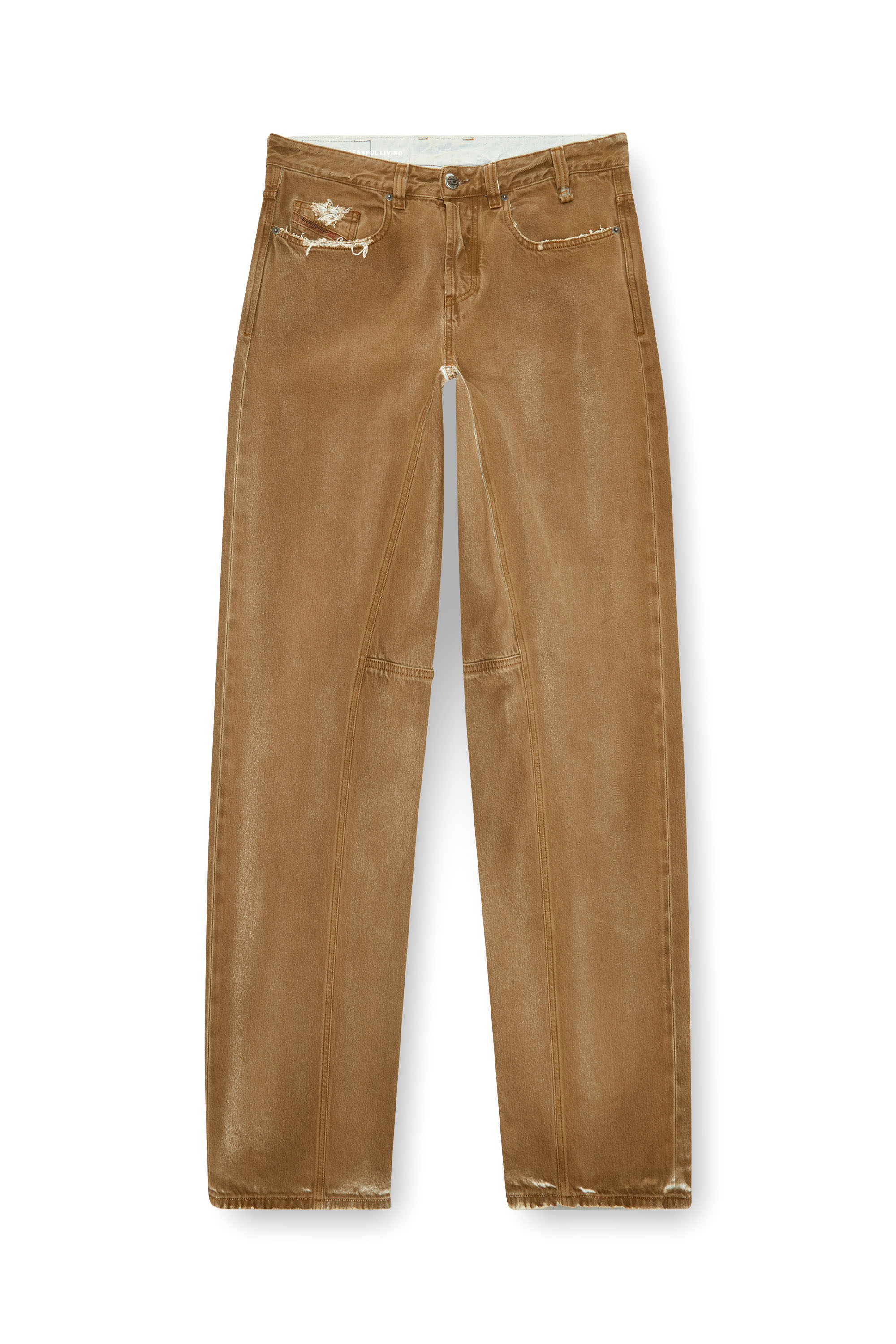 Diesel - Man's Relaxed Jeans 2001 D-Macro 09J82, Light Brown - 4