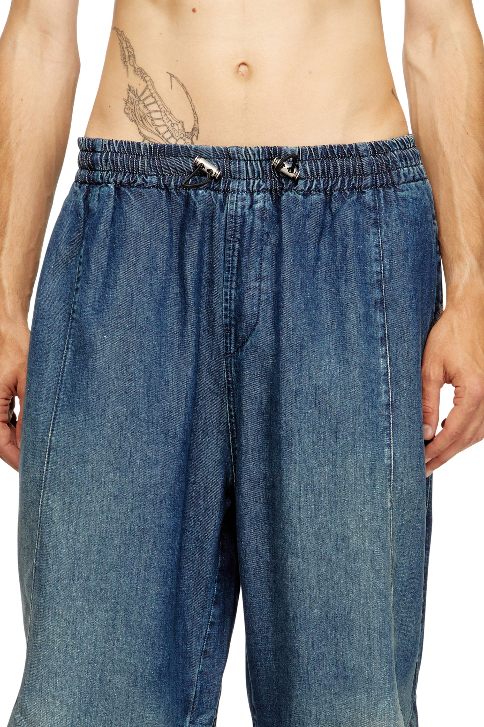 Relaxed Jeans D-Pari 068TC, Dark Blue Diesel - Man's Relaxed Jeans D-Pari 068TC, Dark Blue - 5