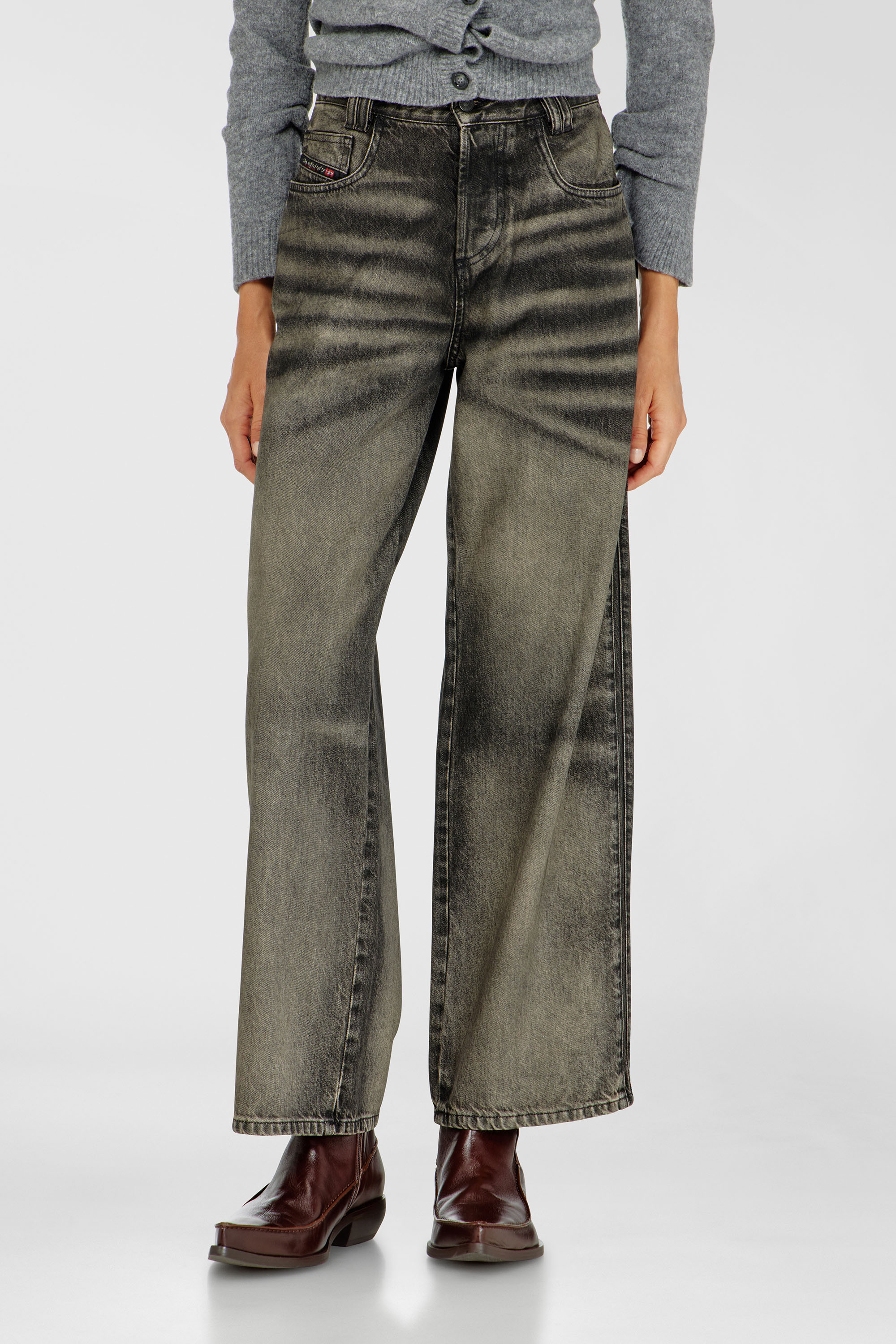 Diesel - Unisex's Relaxed Jeans 1982 D-Hakou 09R33, Black/Dark grey - 1