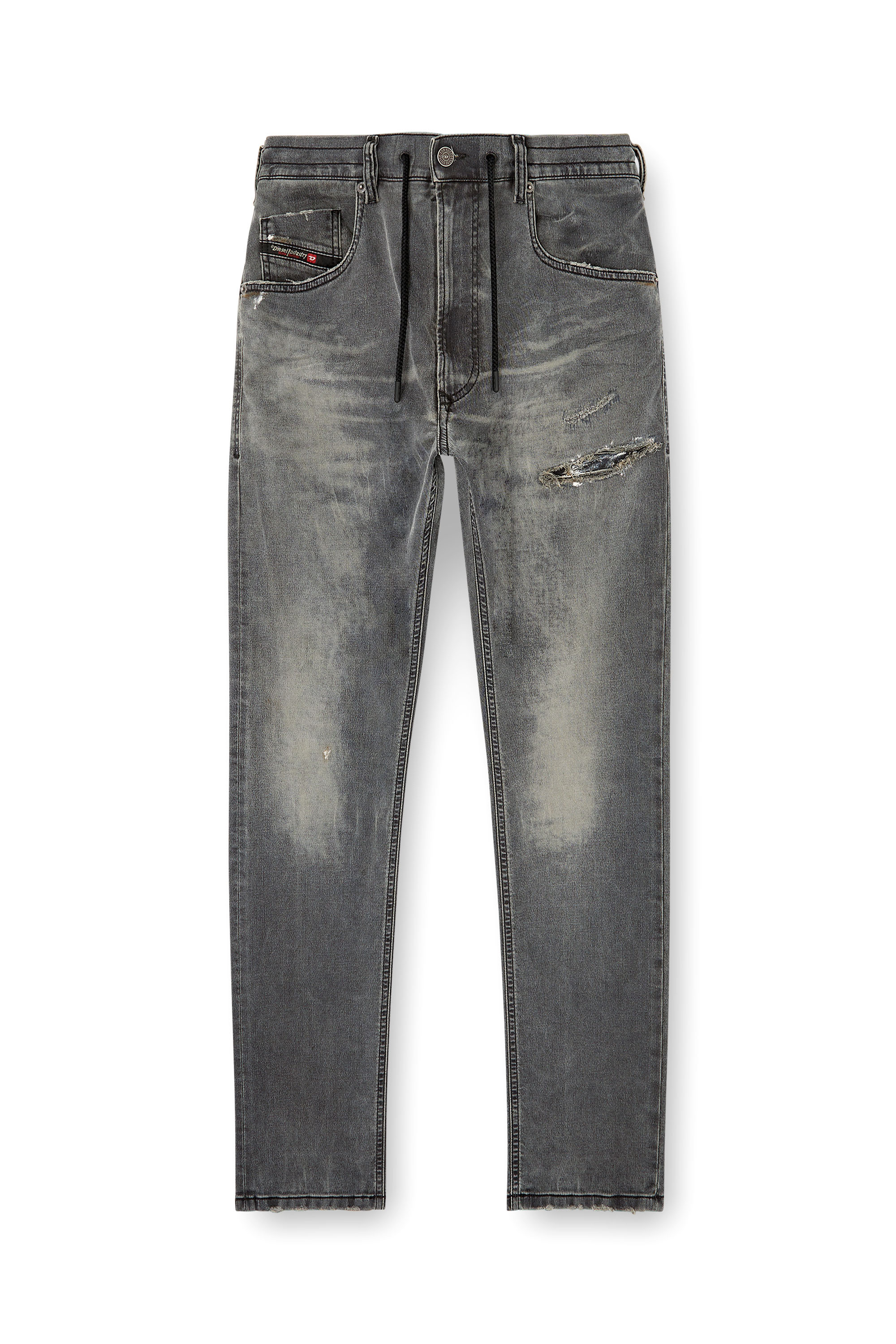 Regular 2032 D-Krooley Joggjeans® 068SB, Black/Dark grey Diesel - Man's Regular 2032 D-Krooley Joggjeans® 068SB, Black/Dark grey - 2