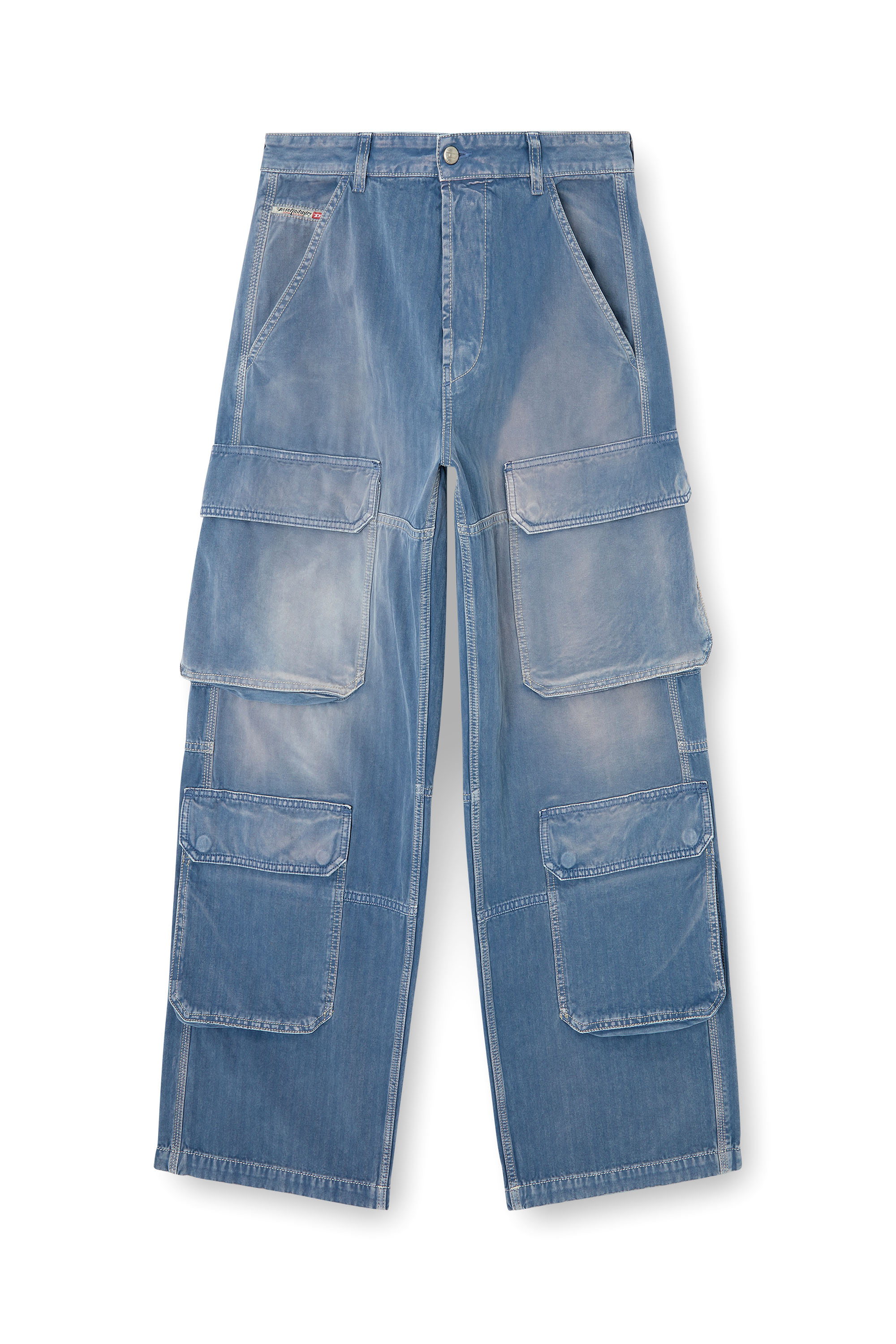 Relaxed Jeans D-Touch 09M93, Medium blue Diesel - Man's Relaxed Jeans D-Touch 09M93, Medium blue - 2