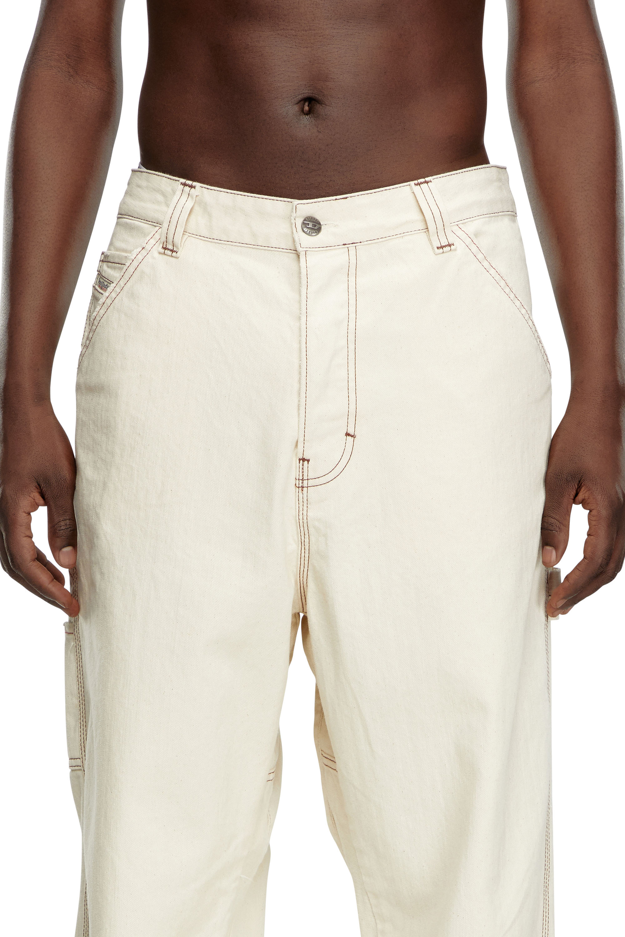 Diesel - Man's Relaxed Jeans D-Livery 0GRDQ, White - 3