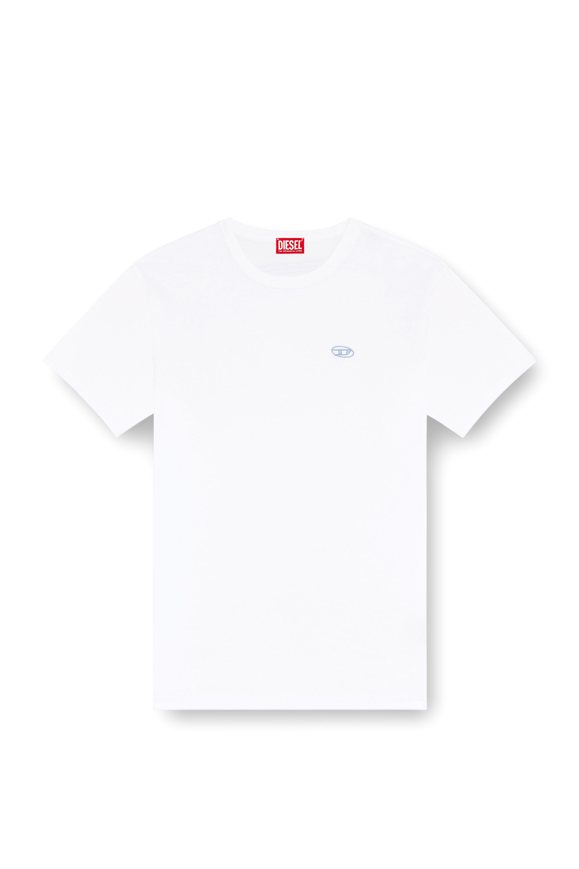 Diesel - T-BOXT-K18, Man's T-shirt with Oval D print and embroidery in White - 3