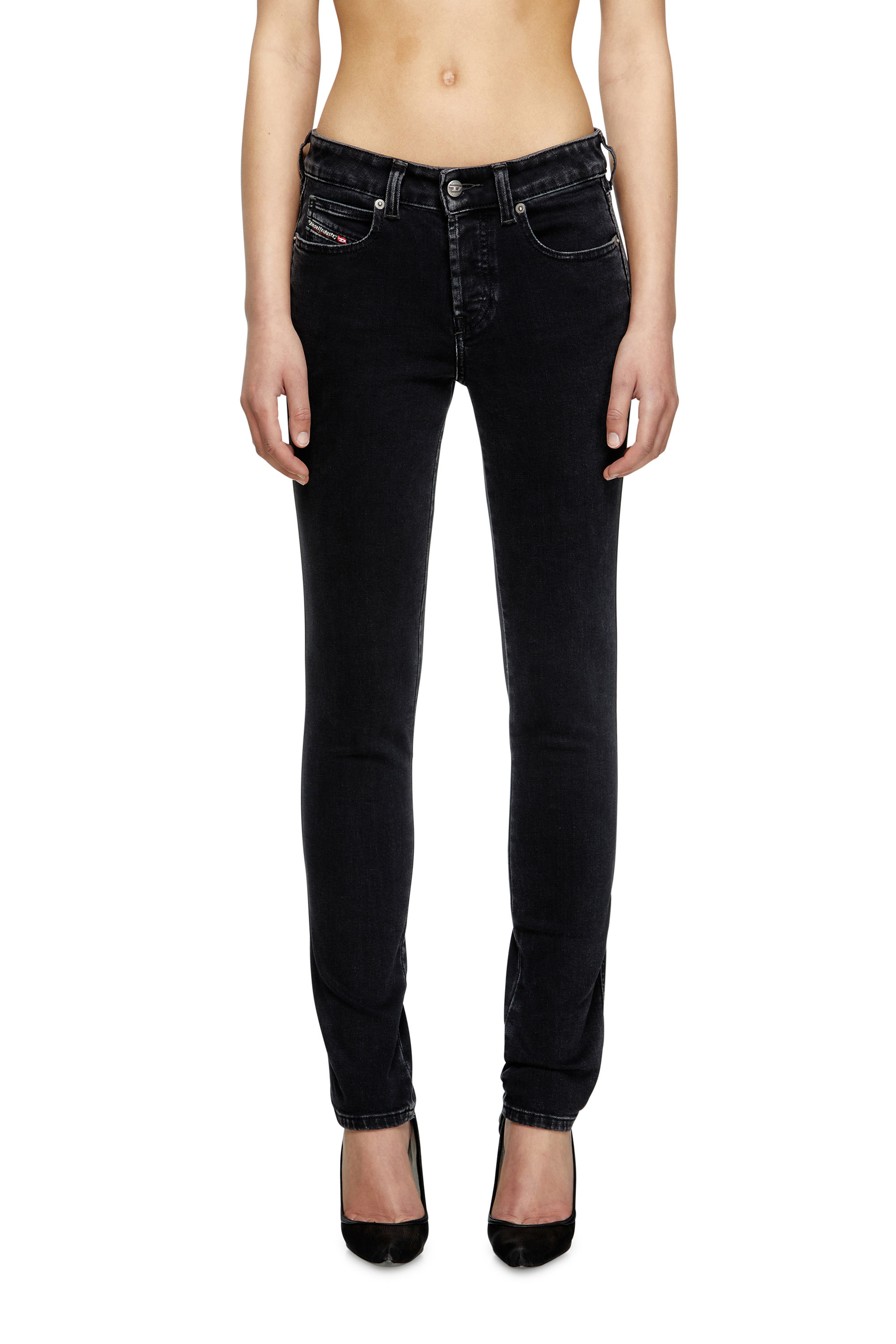 Diesel - Woman's Slim Jeans 1992 D-Jiann 09M69, Black/Dark grey - 3